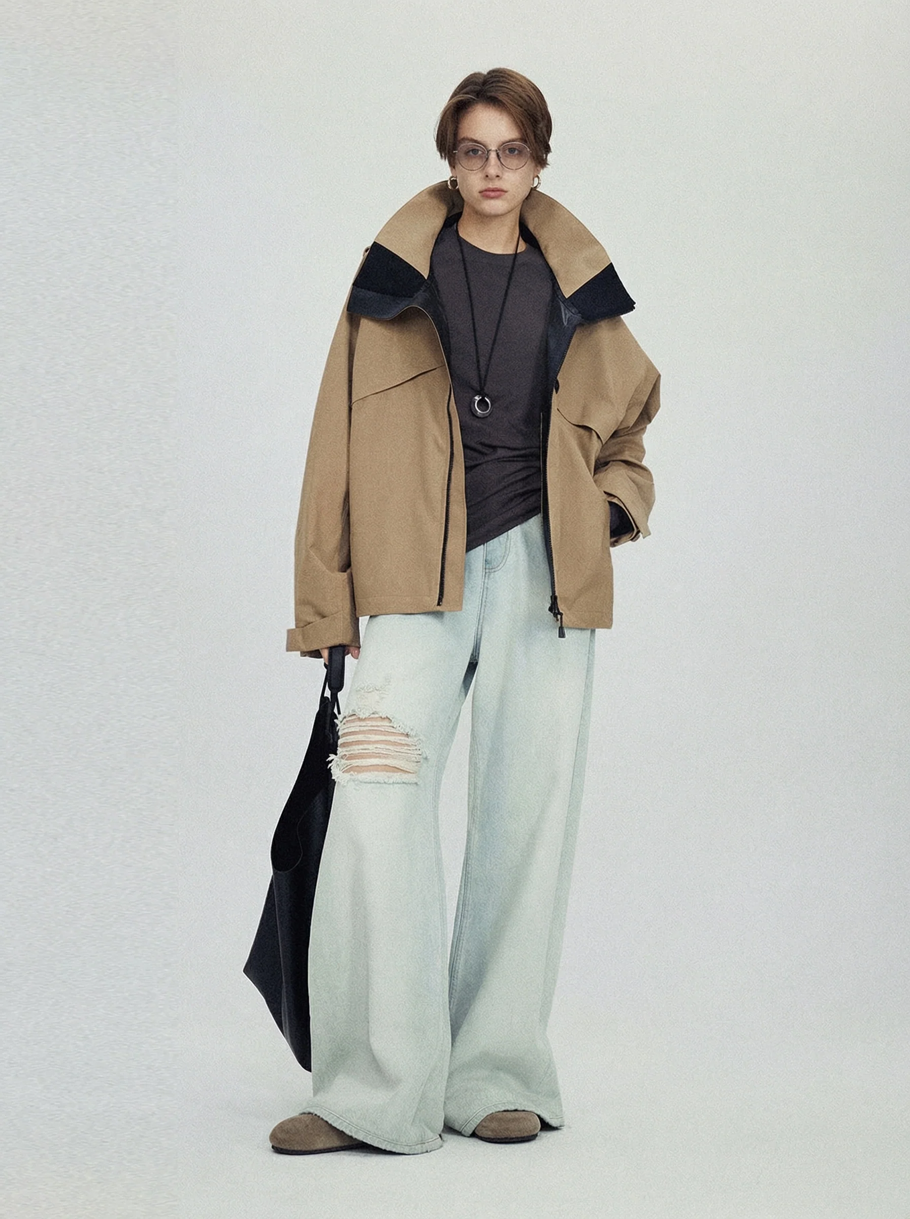 Two-Tone Hooded Jacket - Image 2