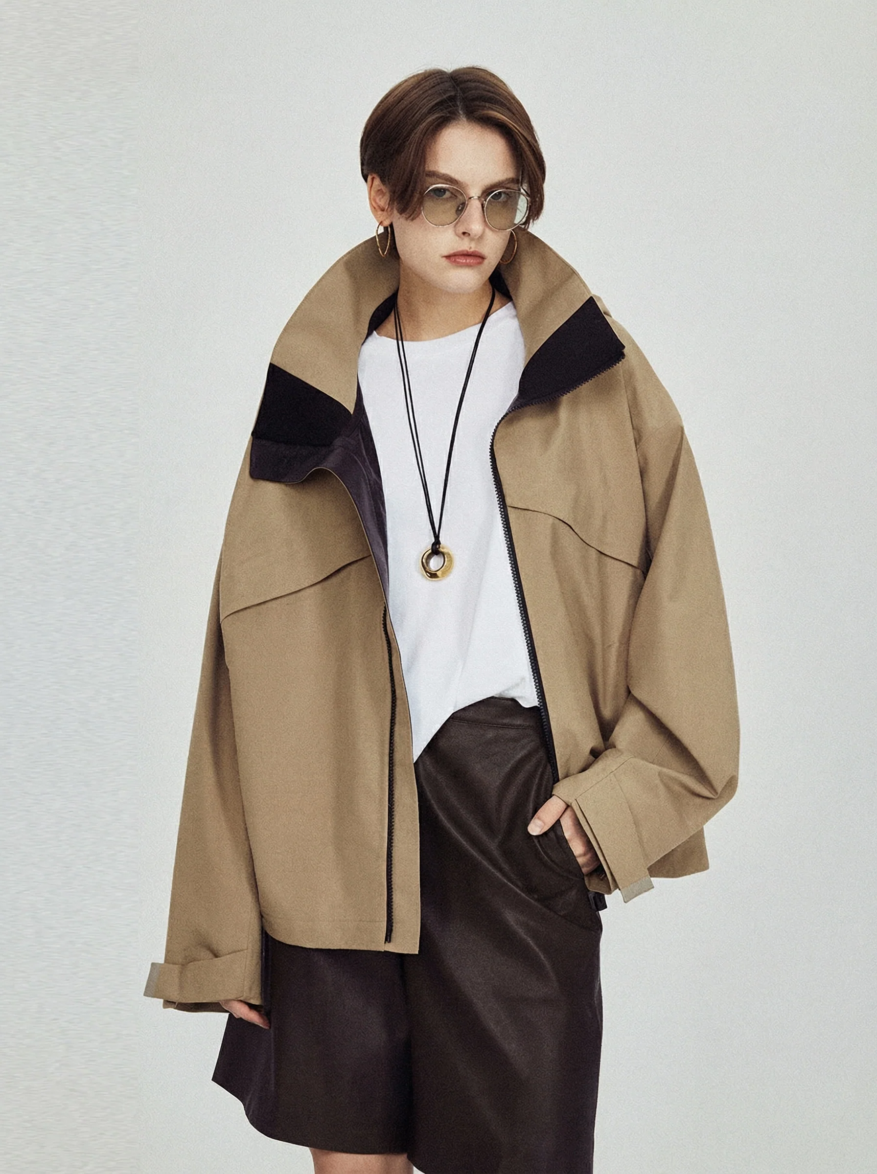 Two-Tone Hooded Jacket - Image 3