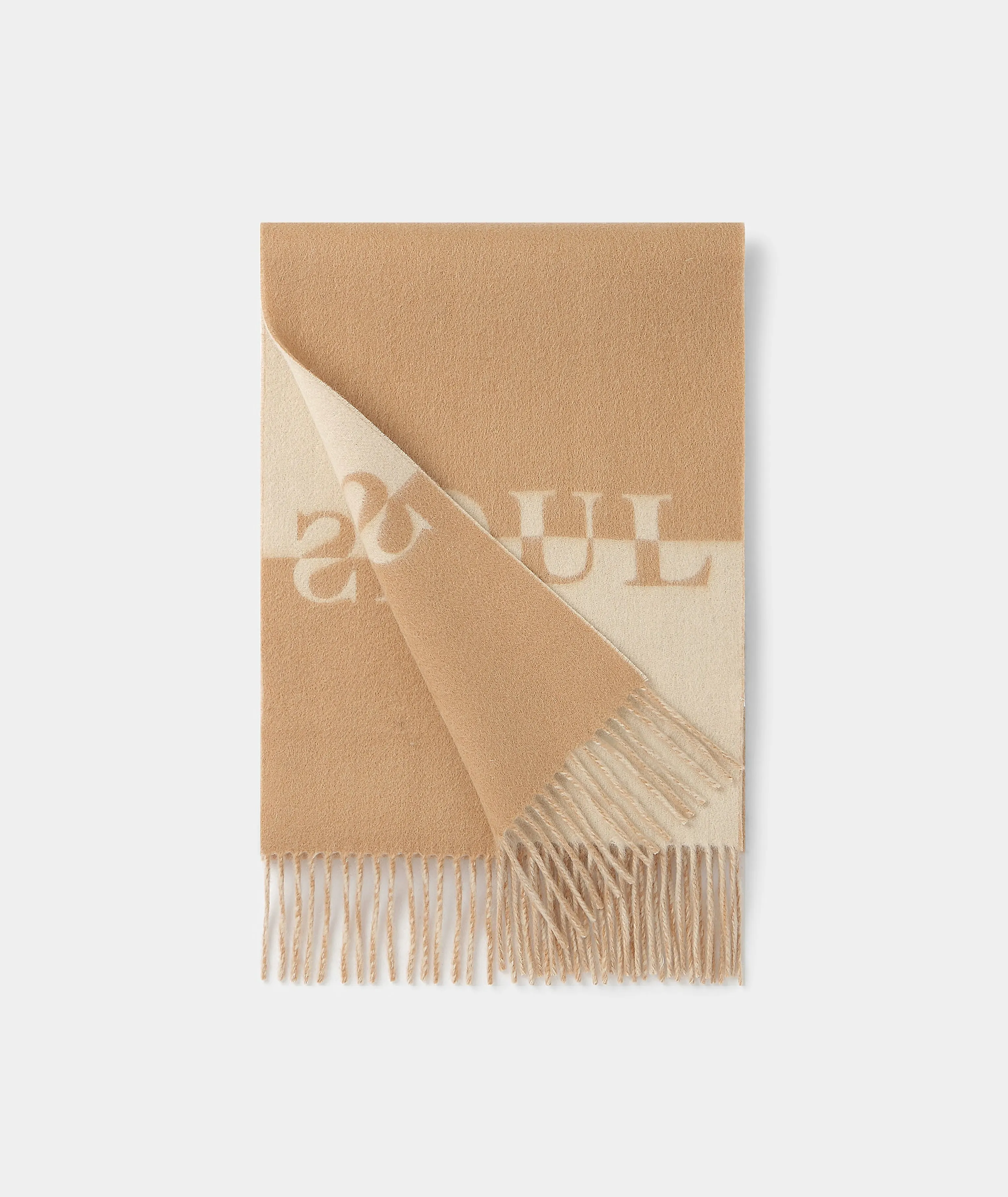 Two-Tone Lambswool Jacquard Scarf - Image 8