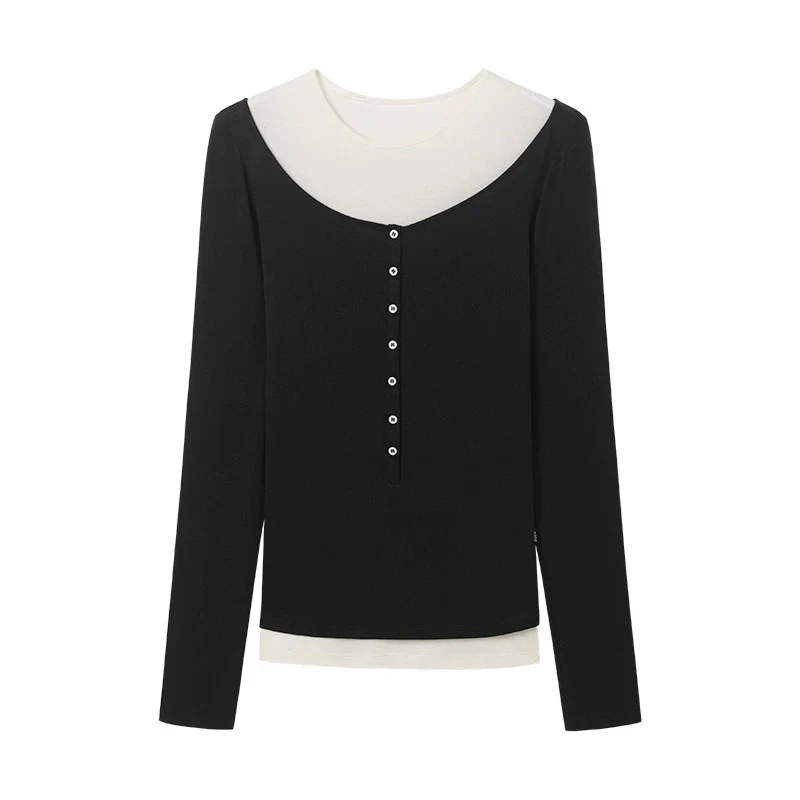 Two-tone Long Sleeve Top - Image 7