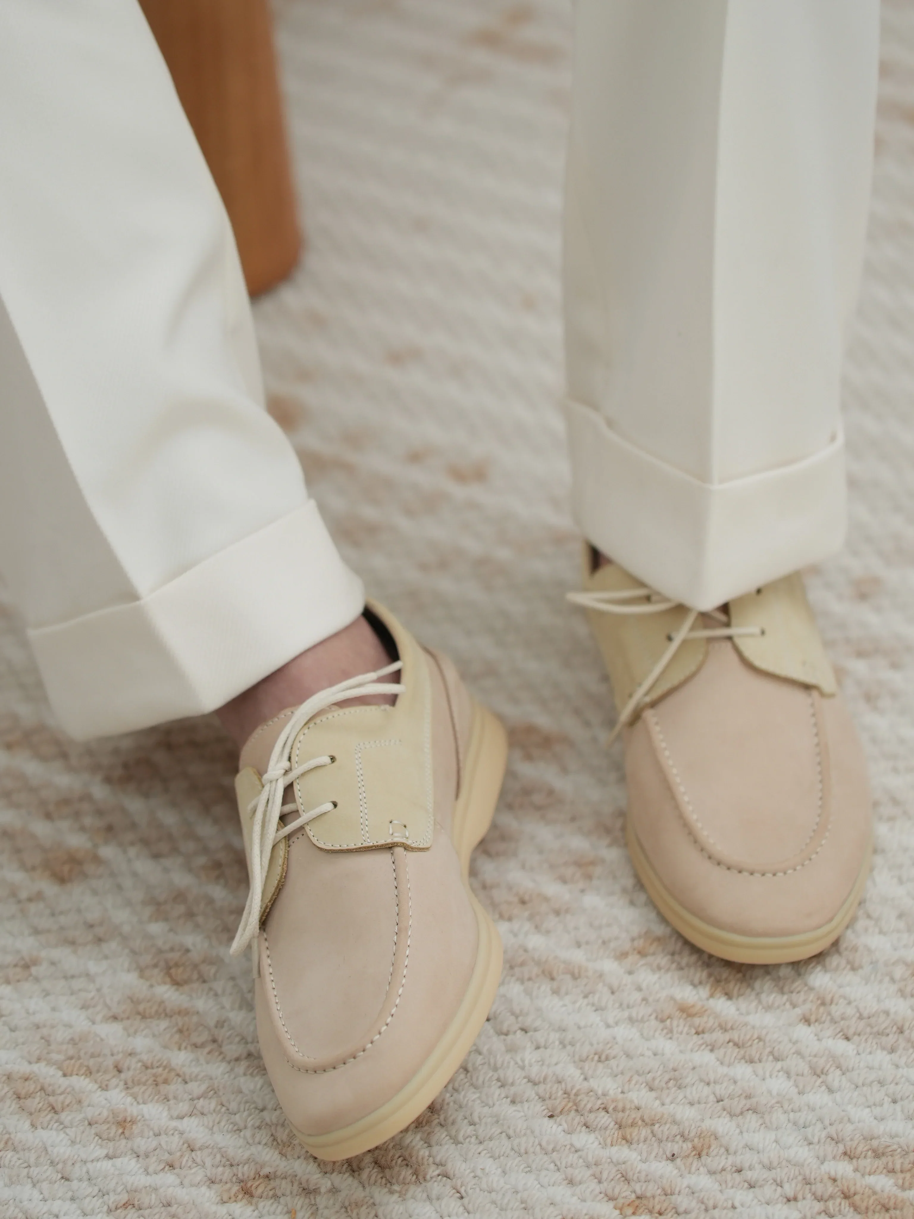 Two-Tone Nubuck Moc-Toe Boat Shoes - Image 7