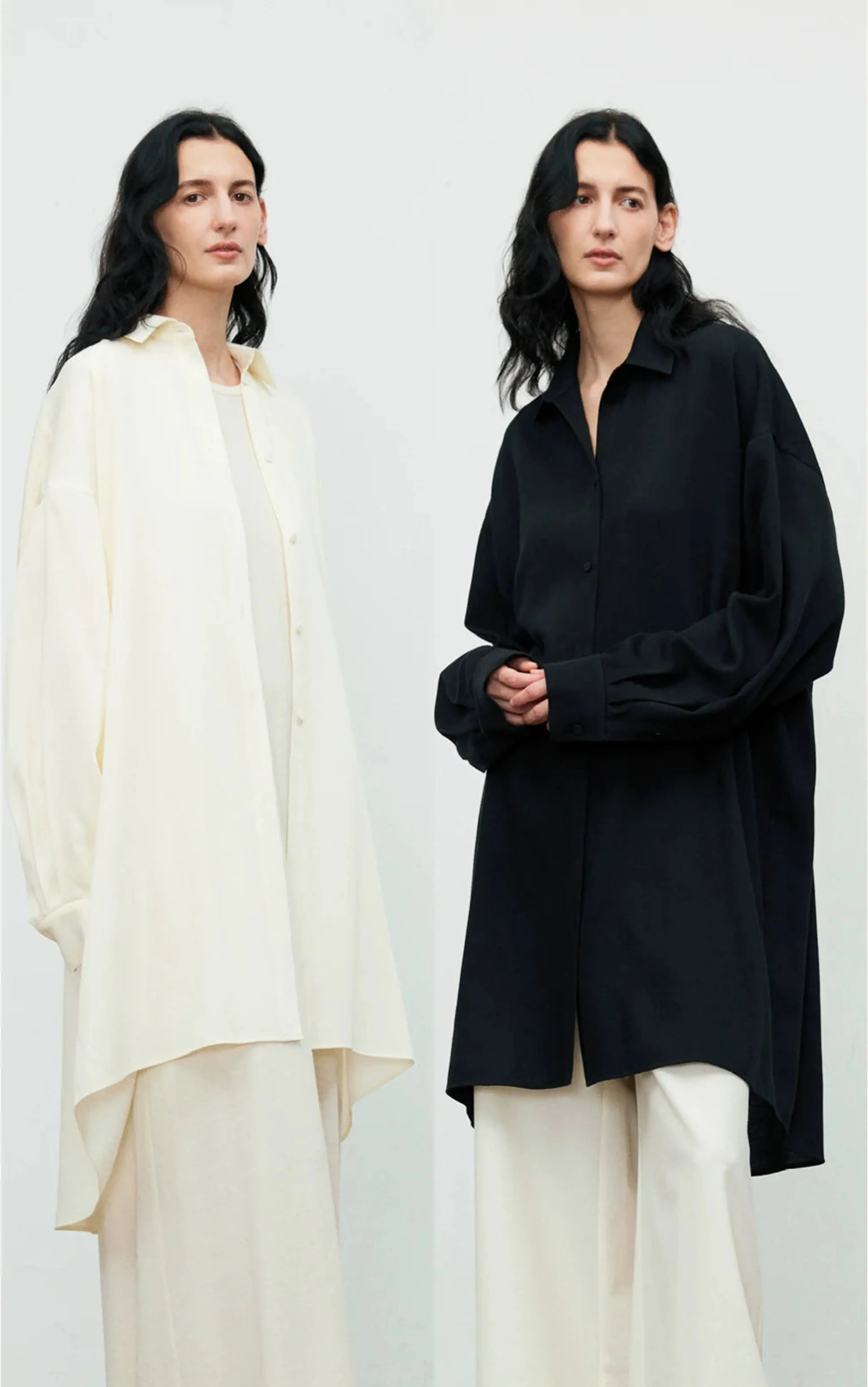 Two-Tone Oversized Shirt Jacket