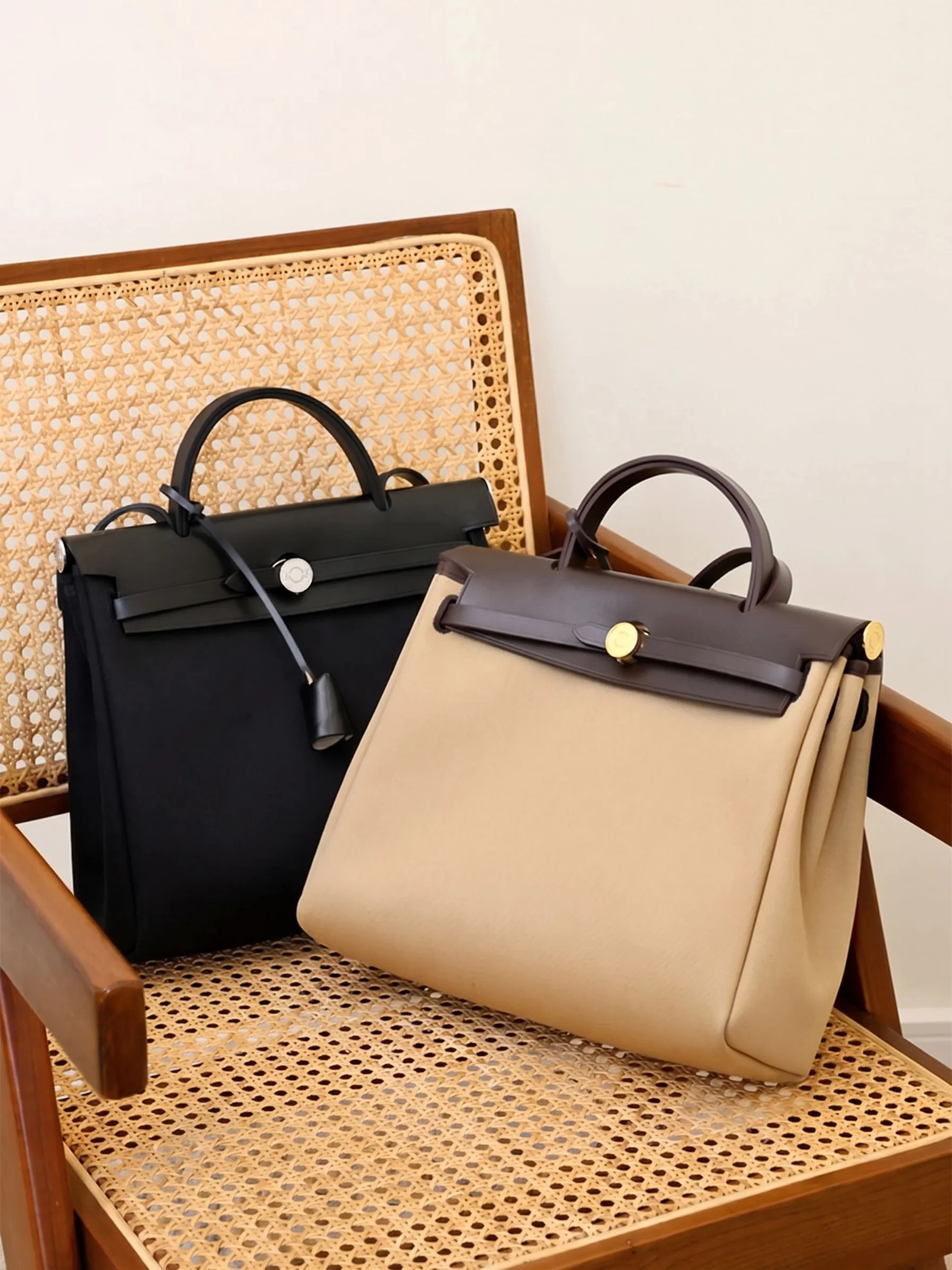 Two-Tone Top-Handle Bag - Image 3