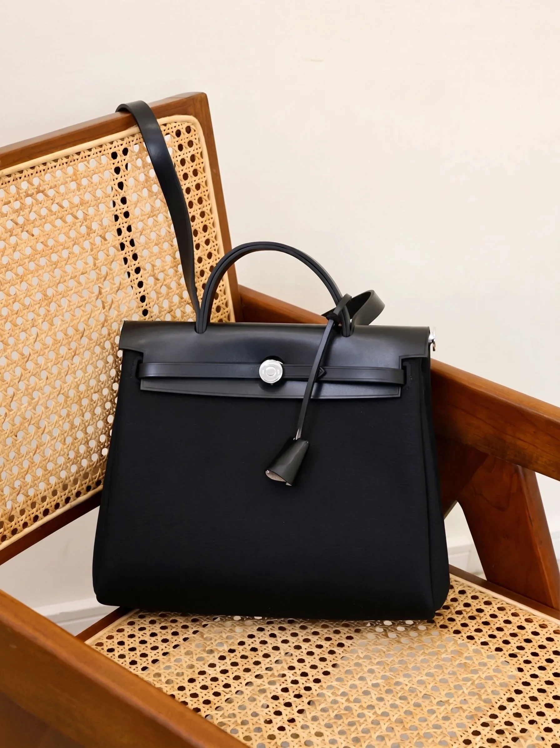 Two-Tone Top-Handle Bag - Image 6