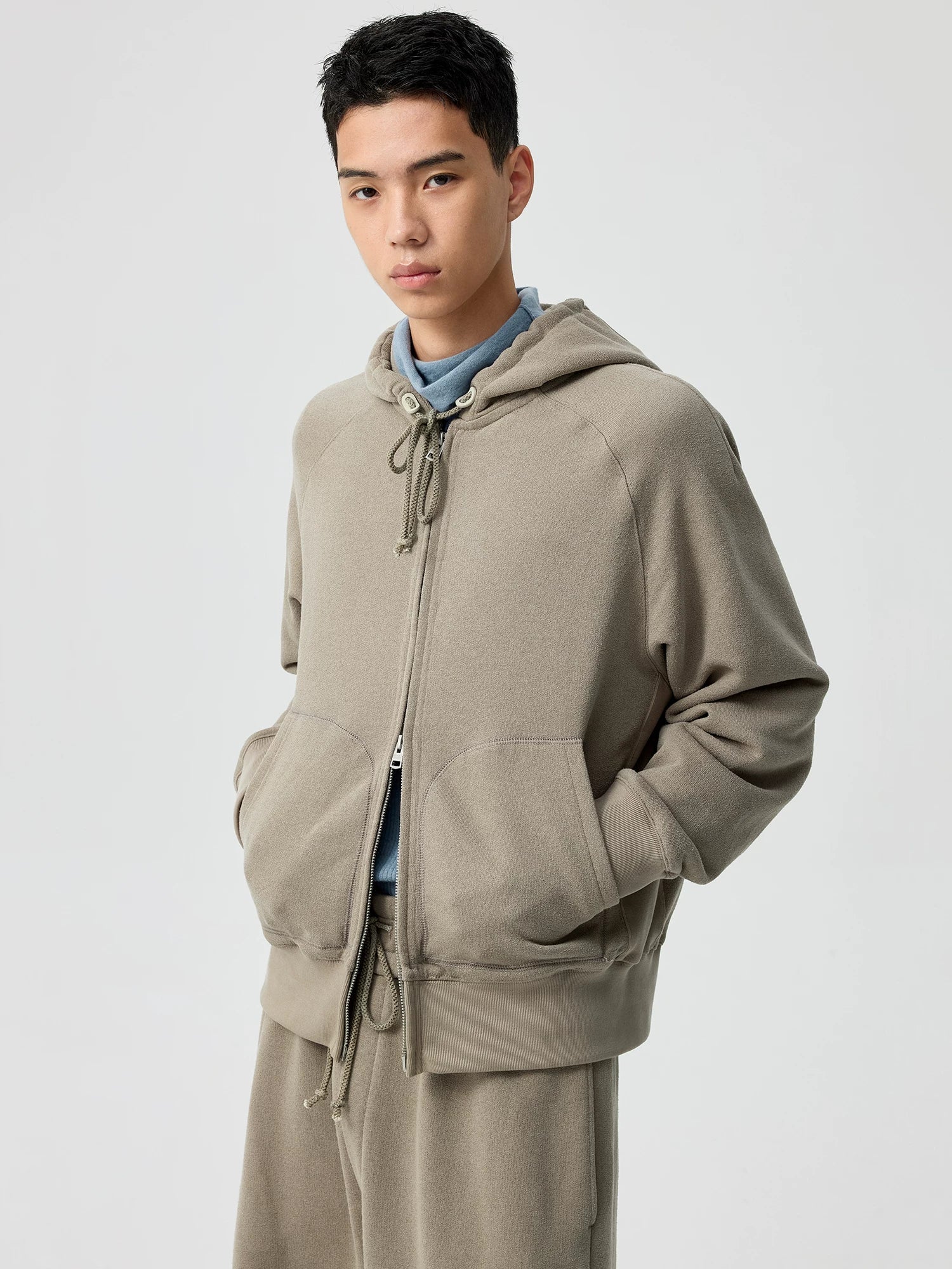 Two-Way Zip Raglan Hoodie - Image 3