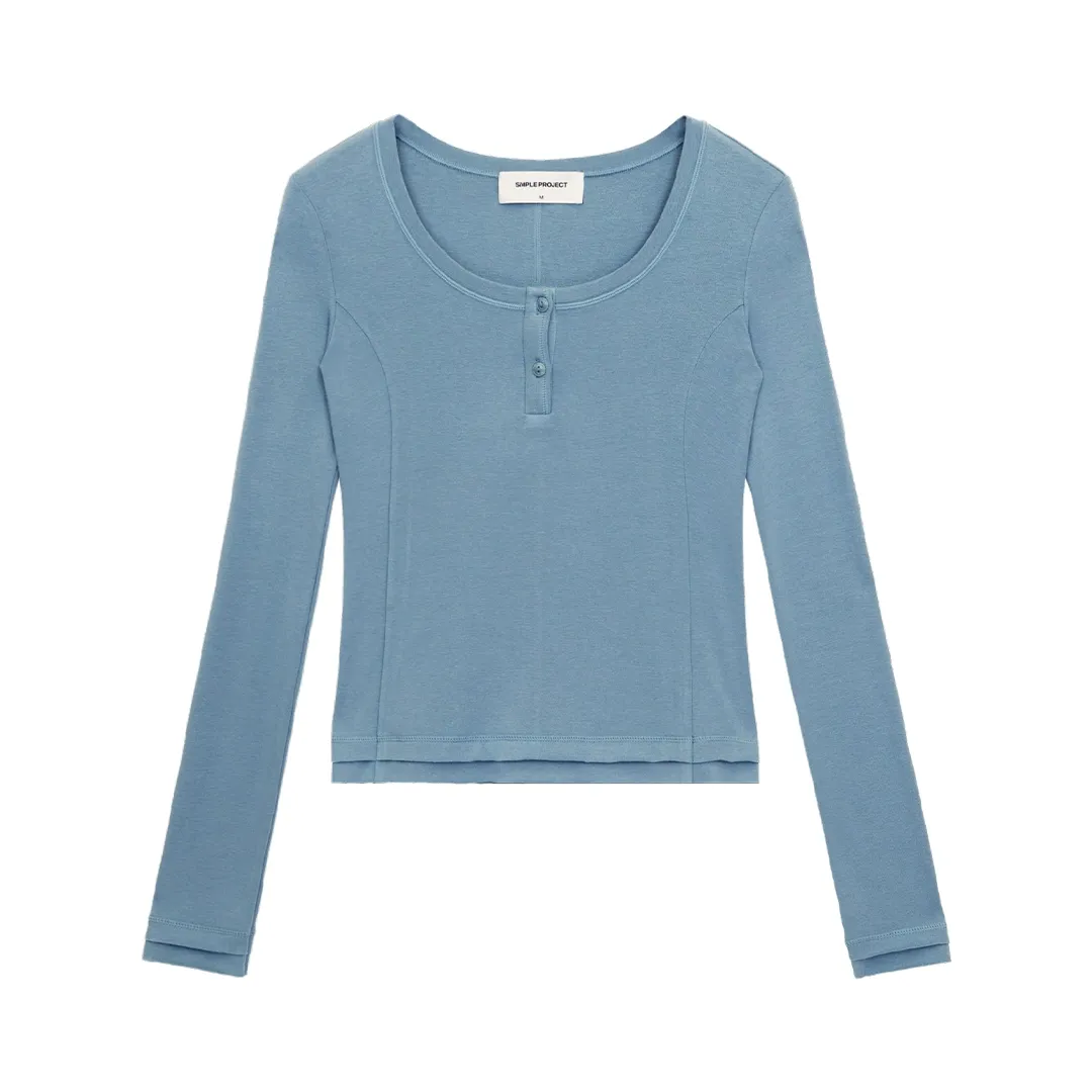 U-neck Henley Shirt - Image 6