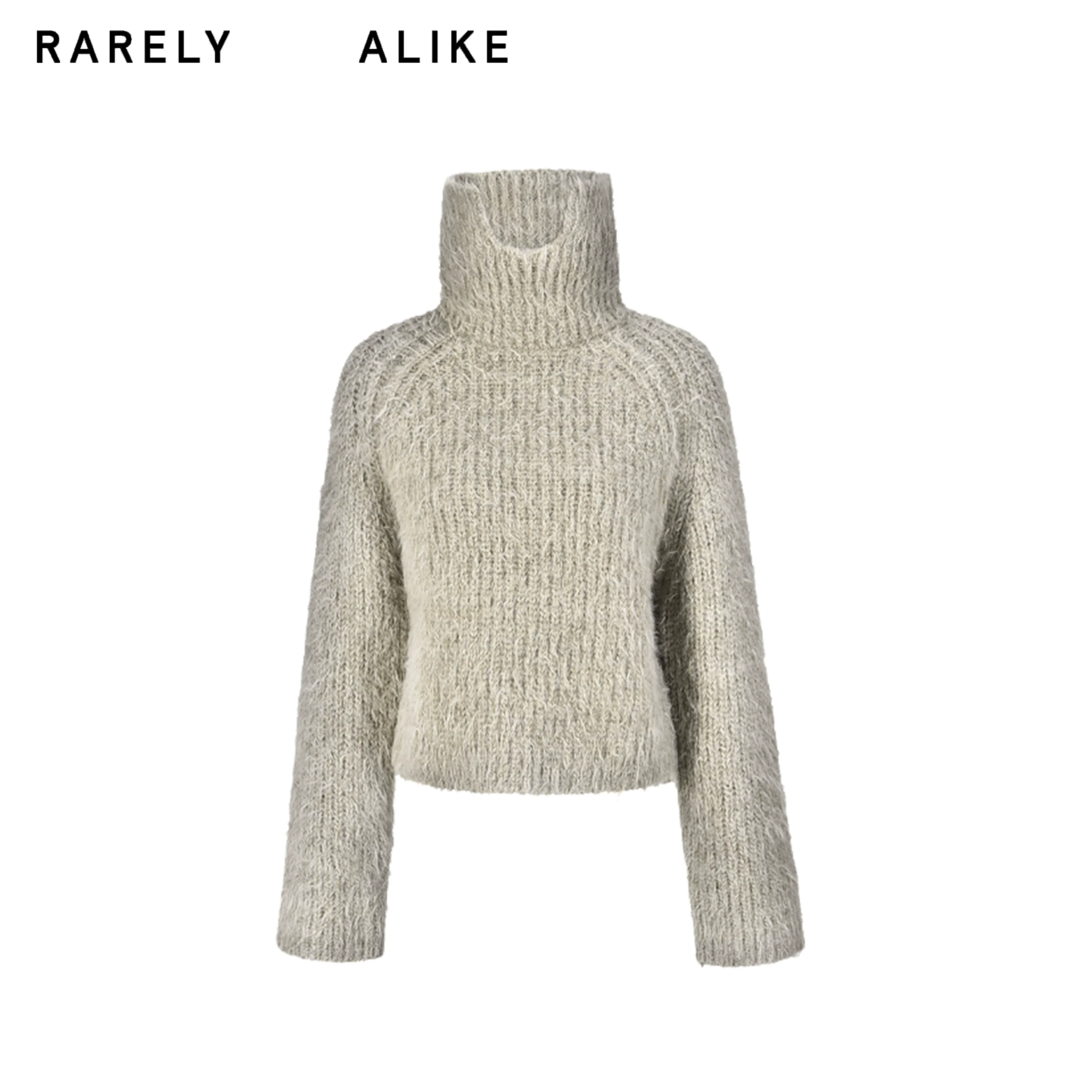 U-Neck Plush Chunky Cropped Sweater - Image 6