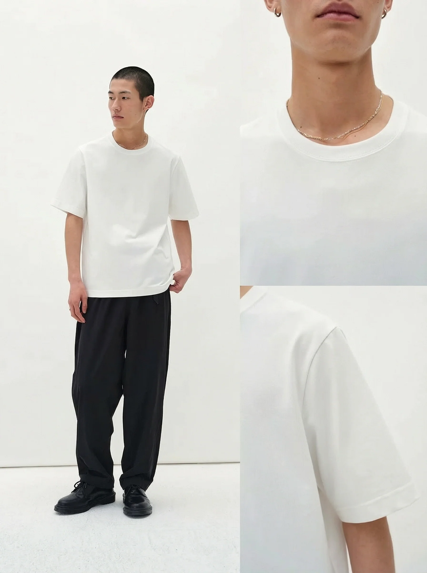 Ultra-Fine Cotton Crew-Neck Tee