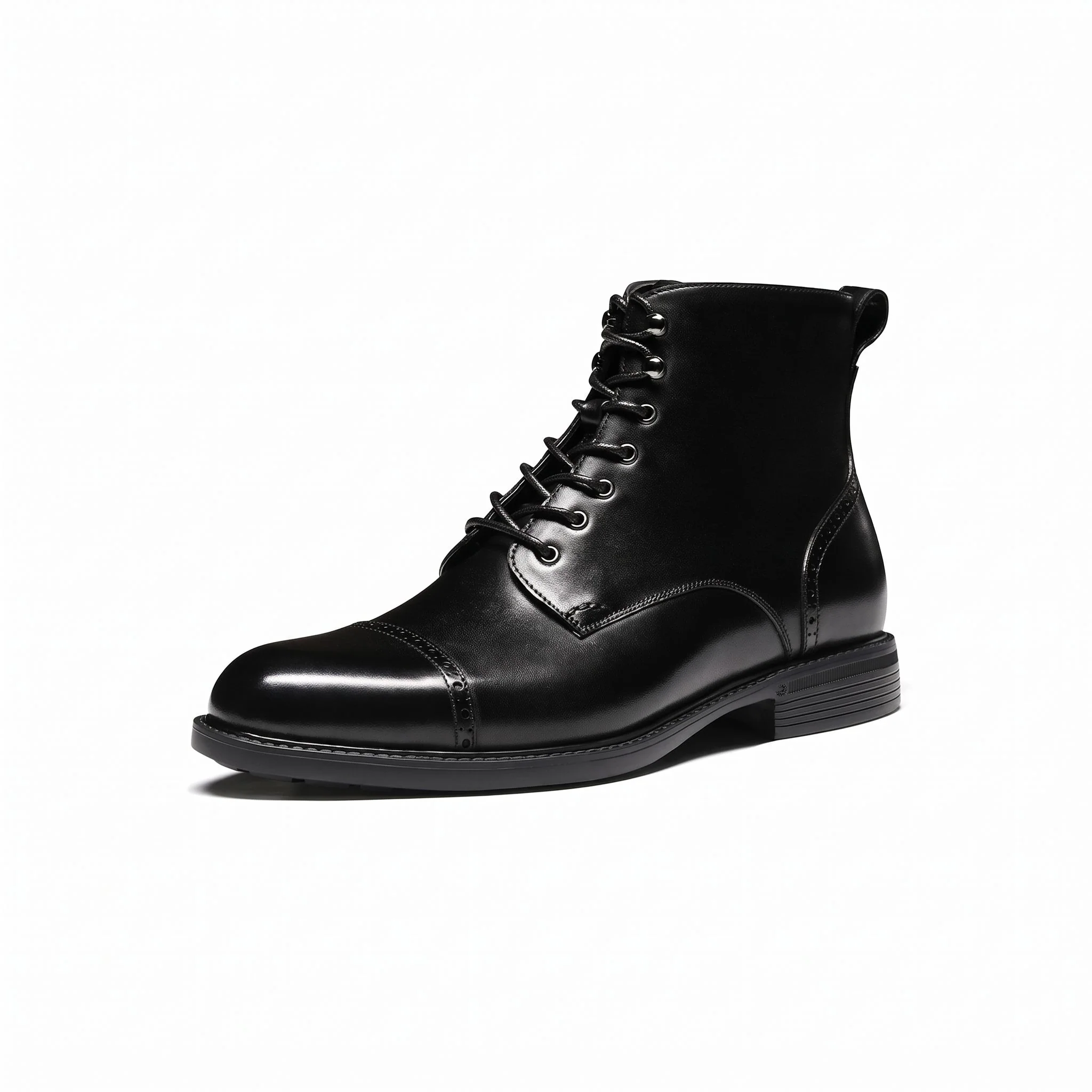 Ultralight Italian Leather Cap-Toe Ankle Boot - Image 2
