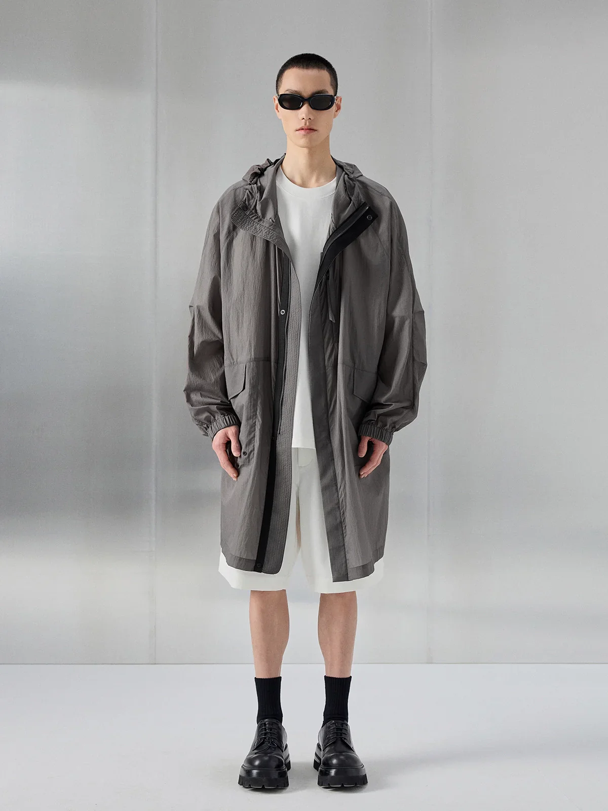 Ultralight Nylon Hooded Parka