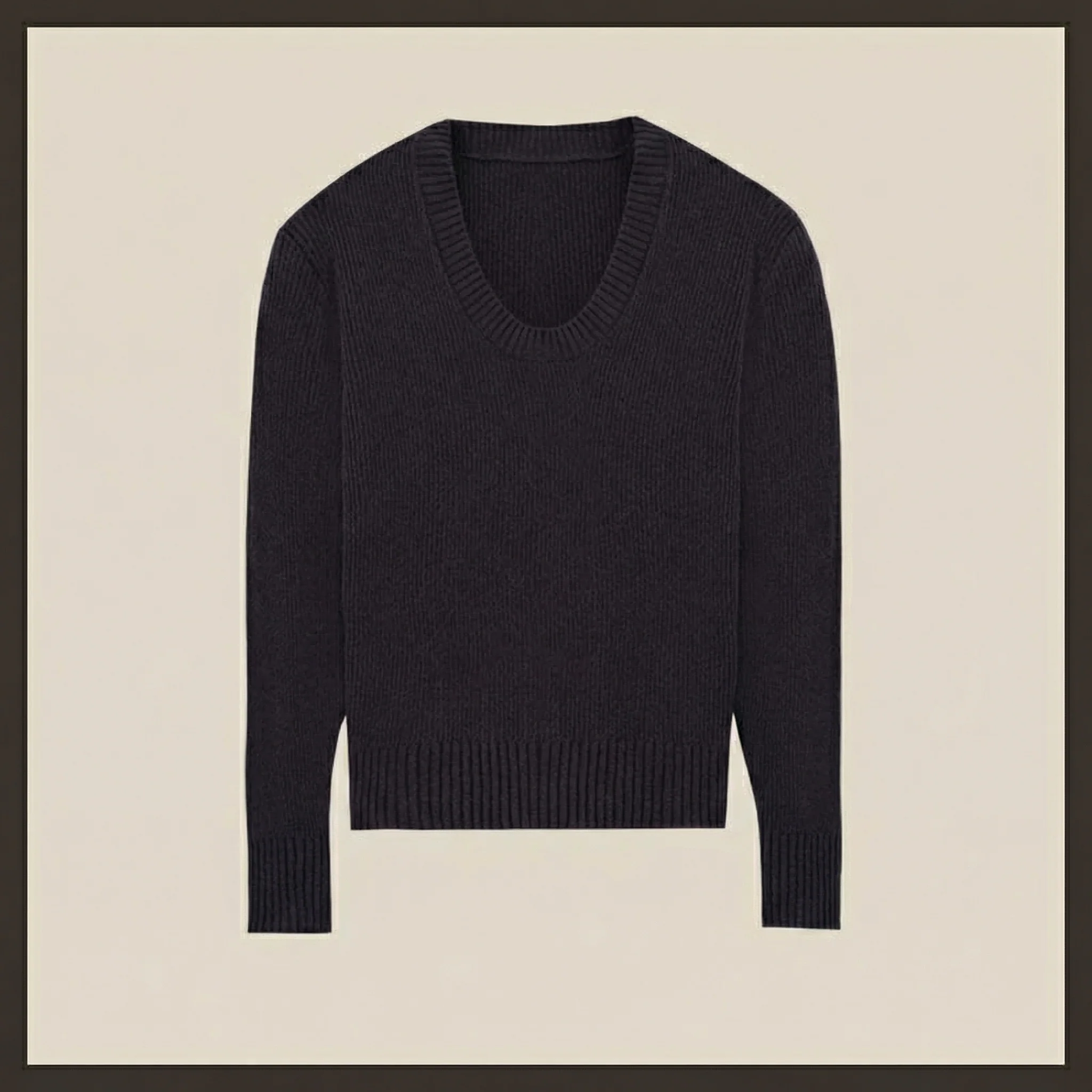 Unisex U-neck Knit Sweater - Image 8