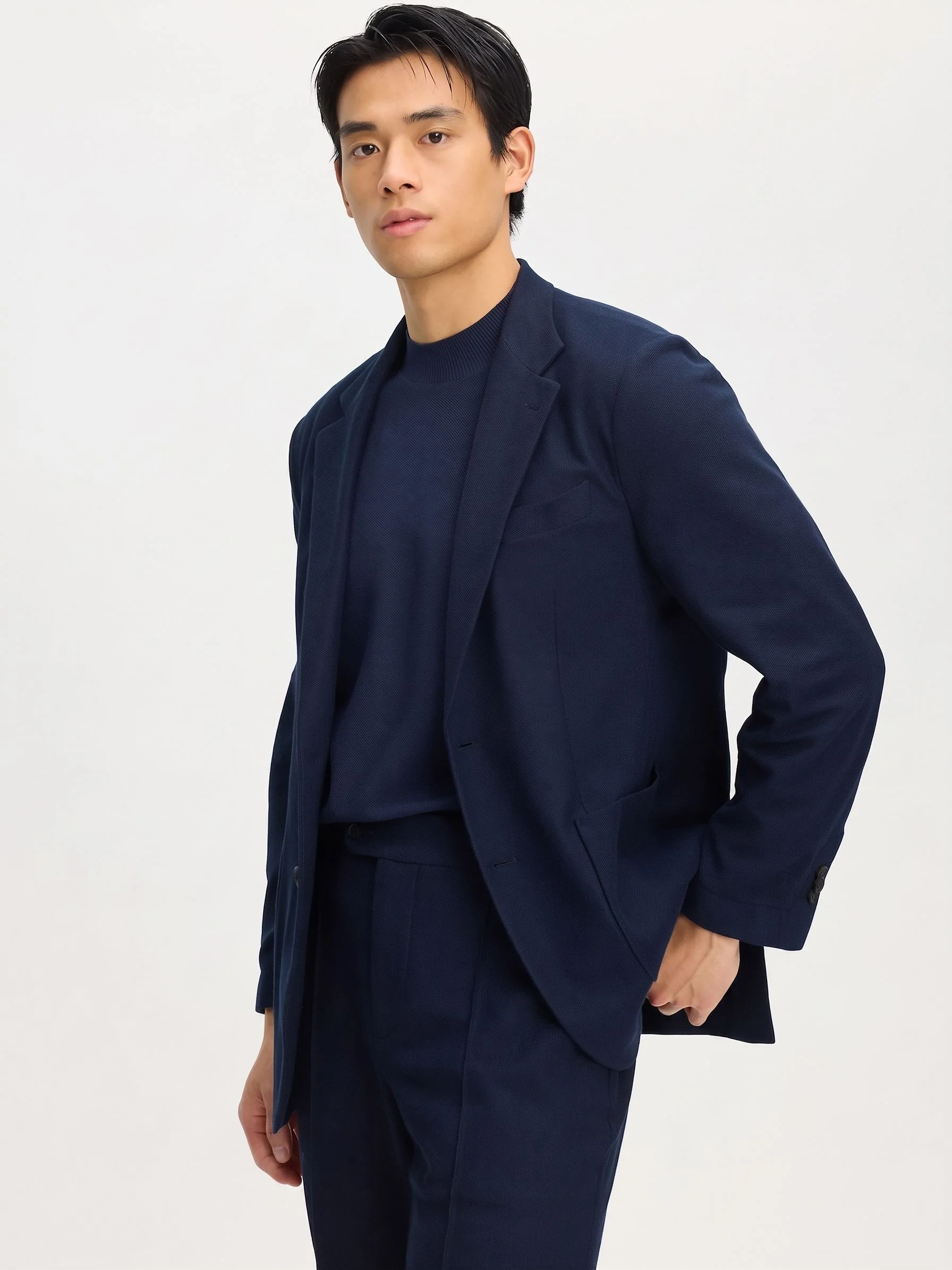 Unstructured Knit Blazer - Image 6