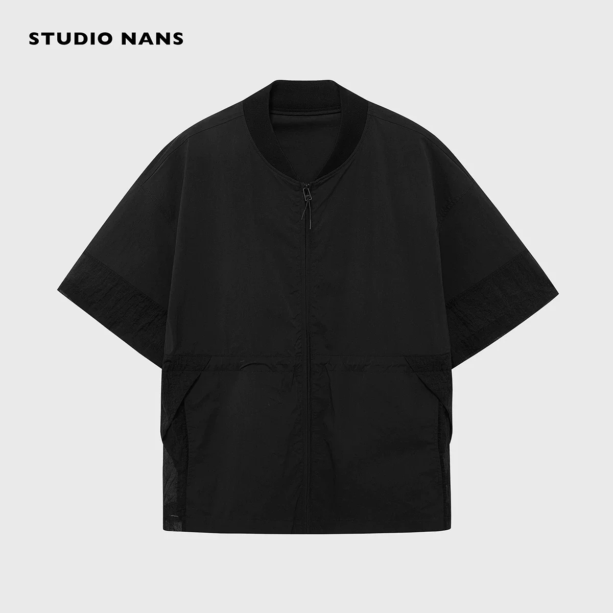 UPF50+ Nylon Mesh Baseball-Collar Short-Sleeve Jacket - Image 7