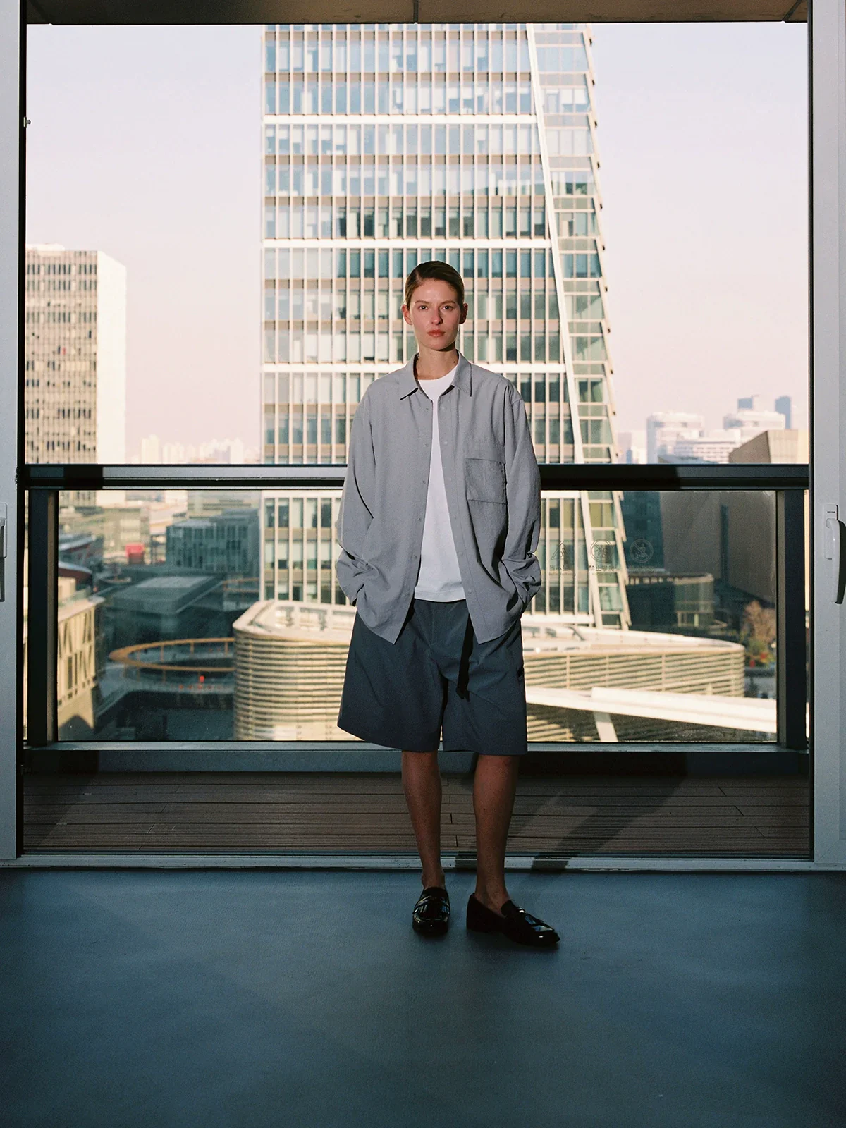 UV-Resistant Draped Overshirt