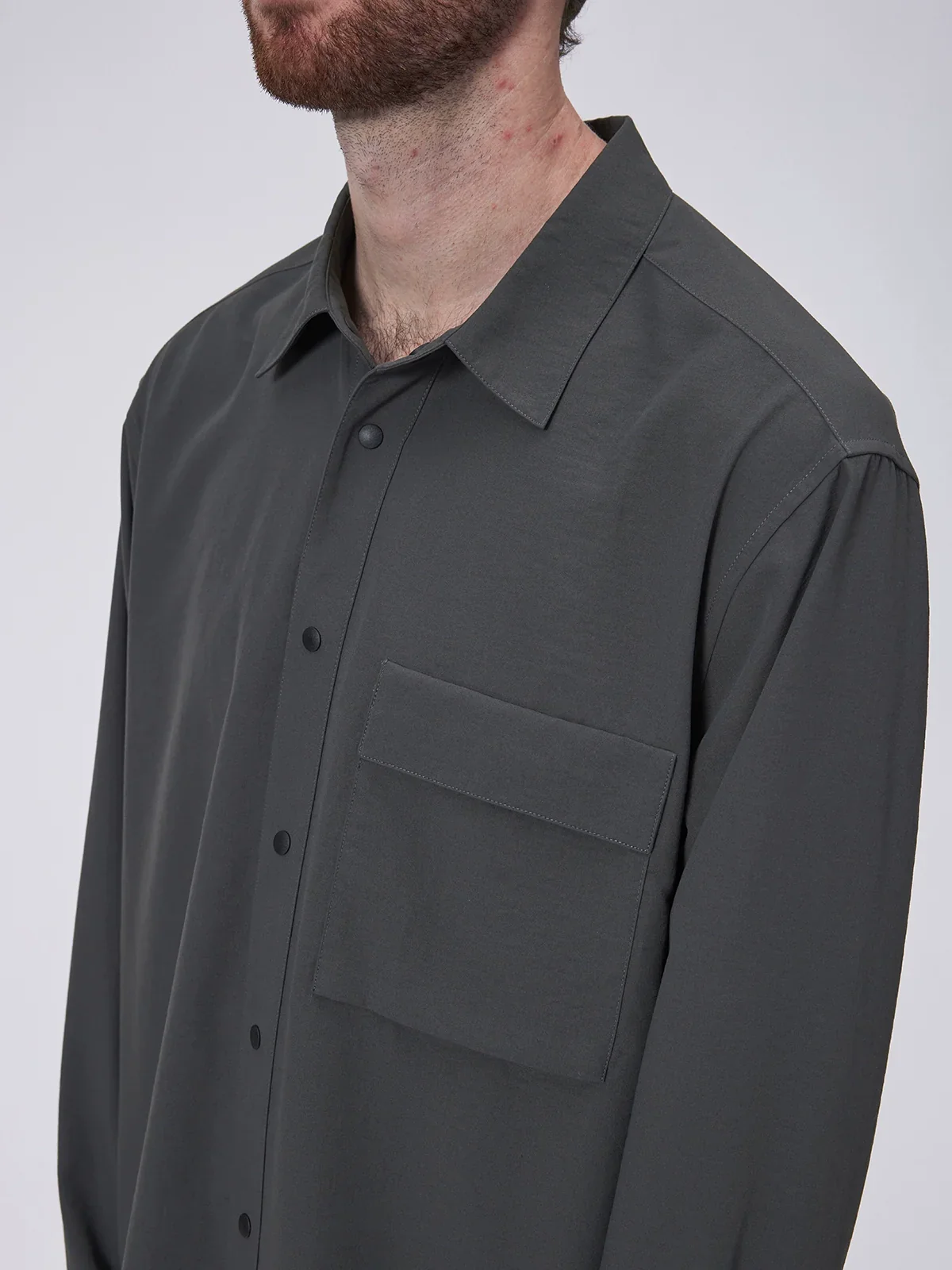 UV-Resistant Draped Overshirt - Image 2