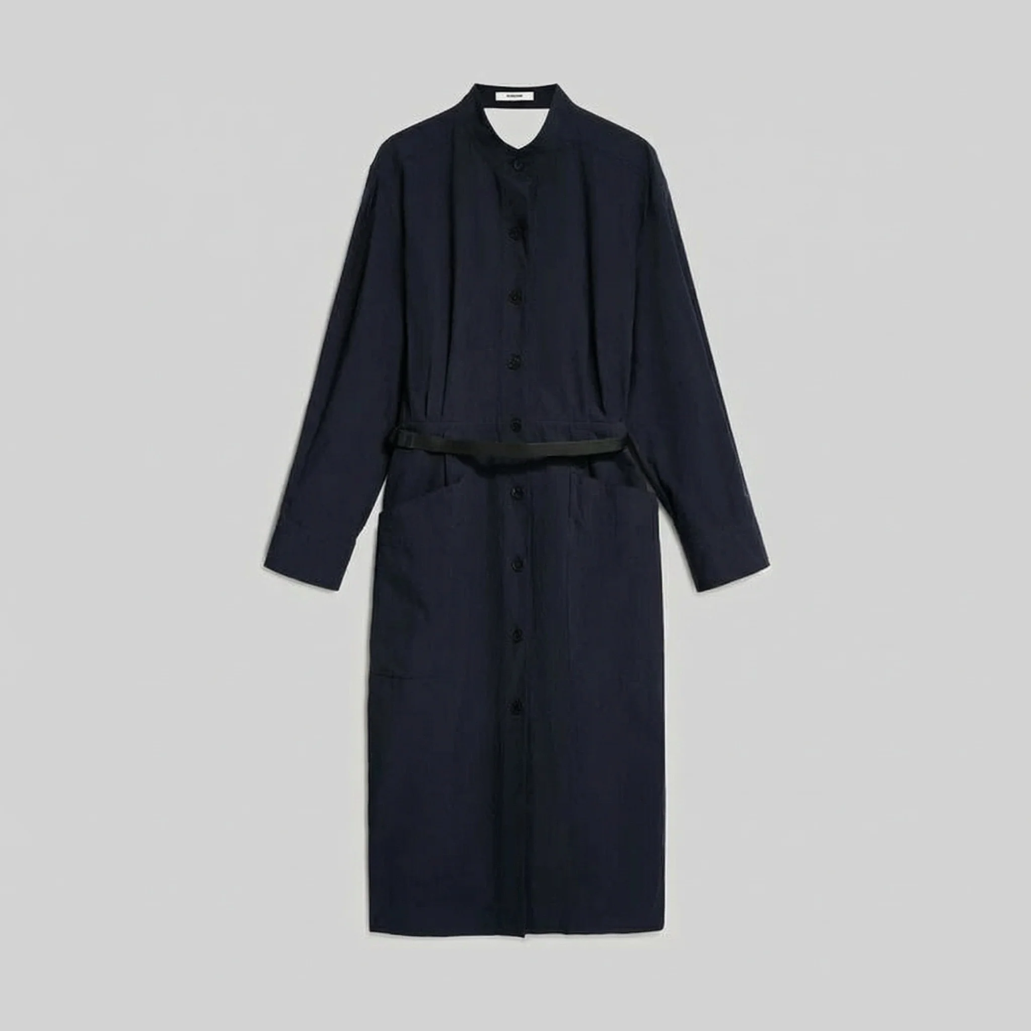 V-Back Belted Shirt Dress - Image 5