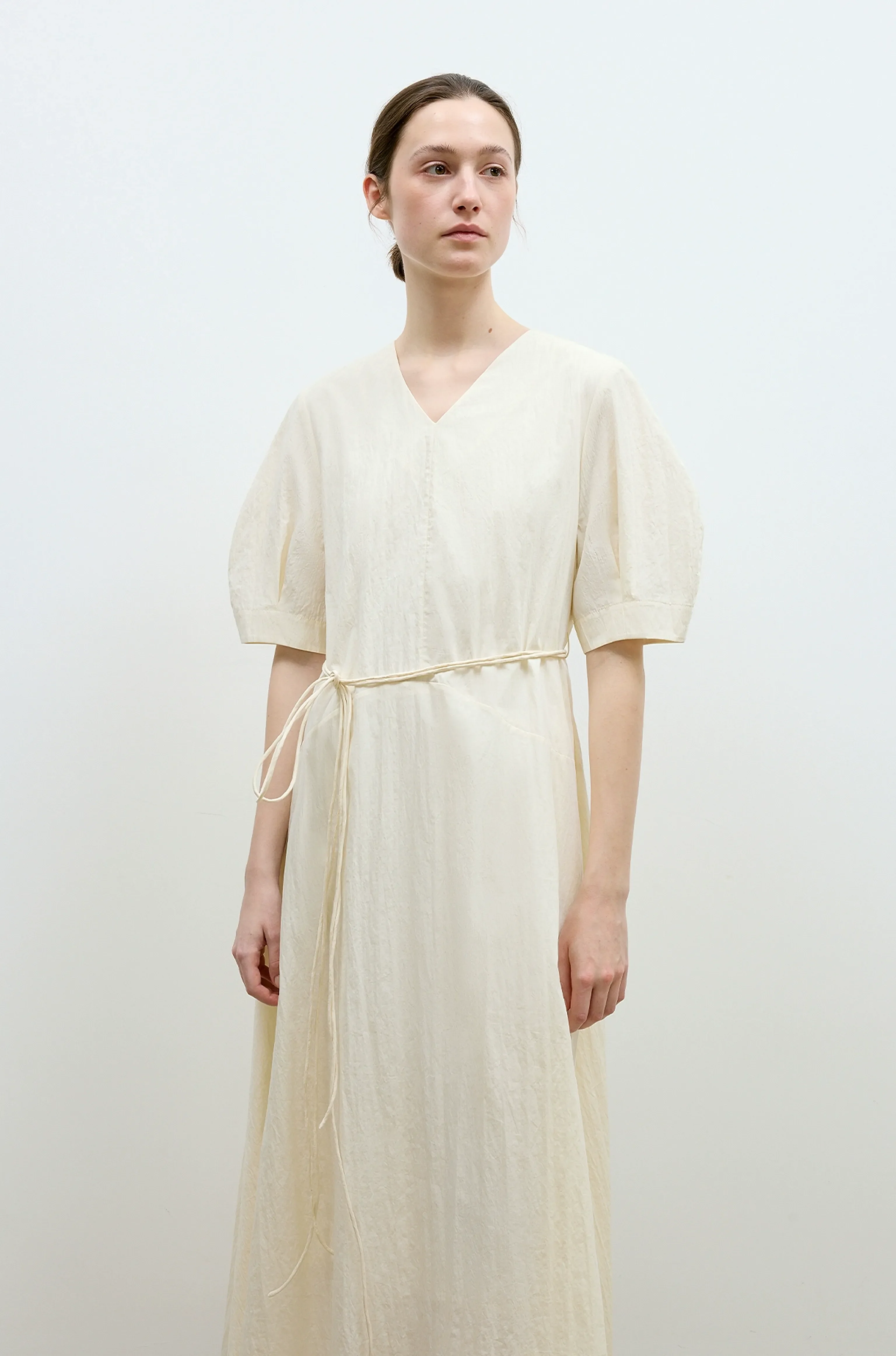 V-Neck A-Line Midi Dress - Image 4