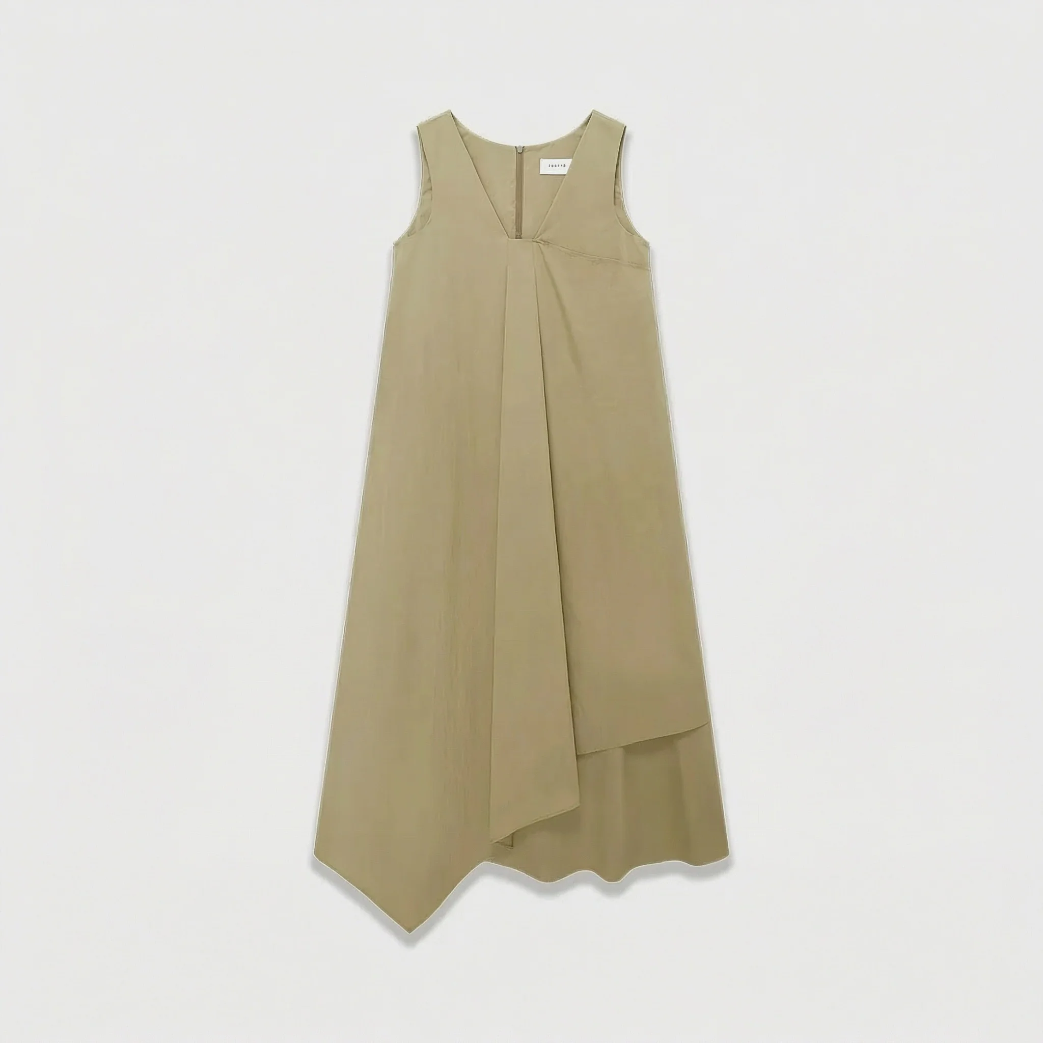 V-Neck Asymmetric Draped Dress - Image 6