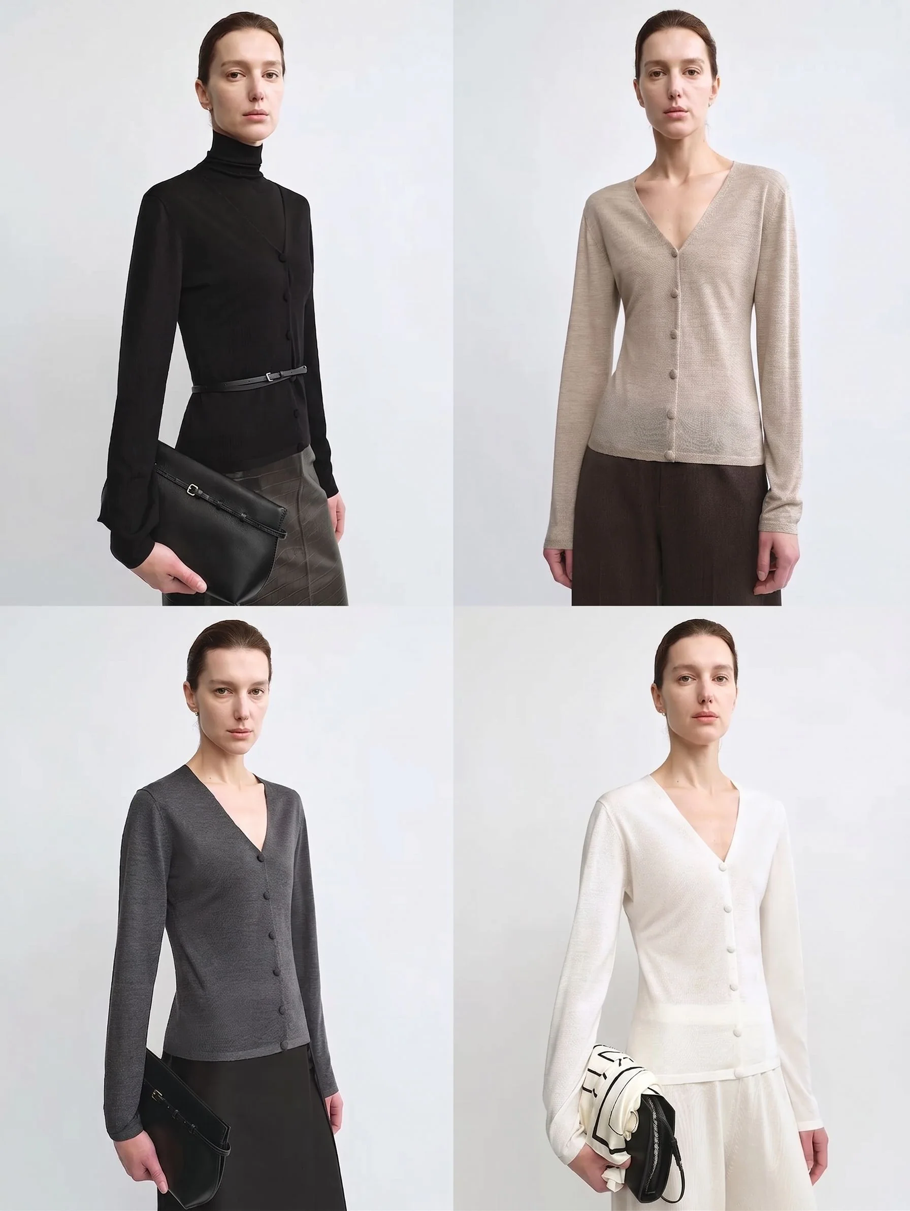 V-Neck Button Cardigan