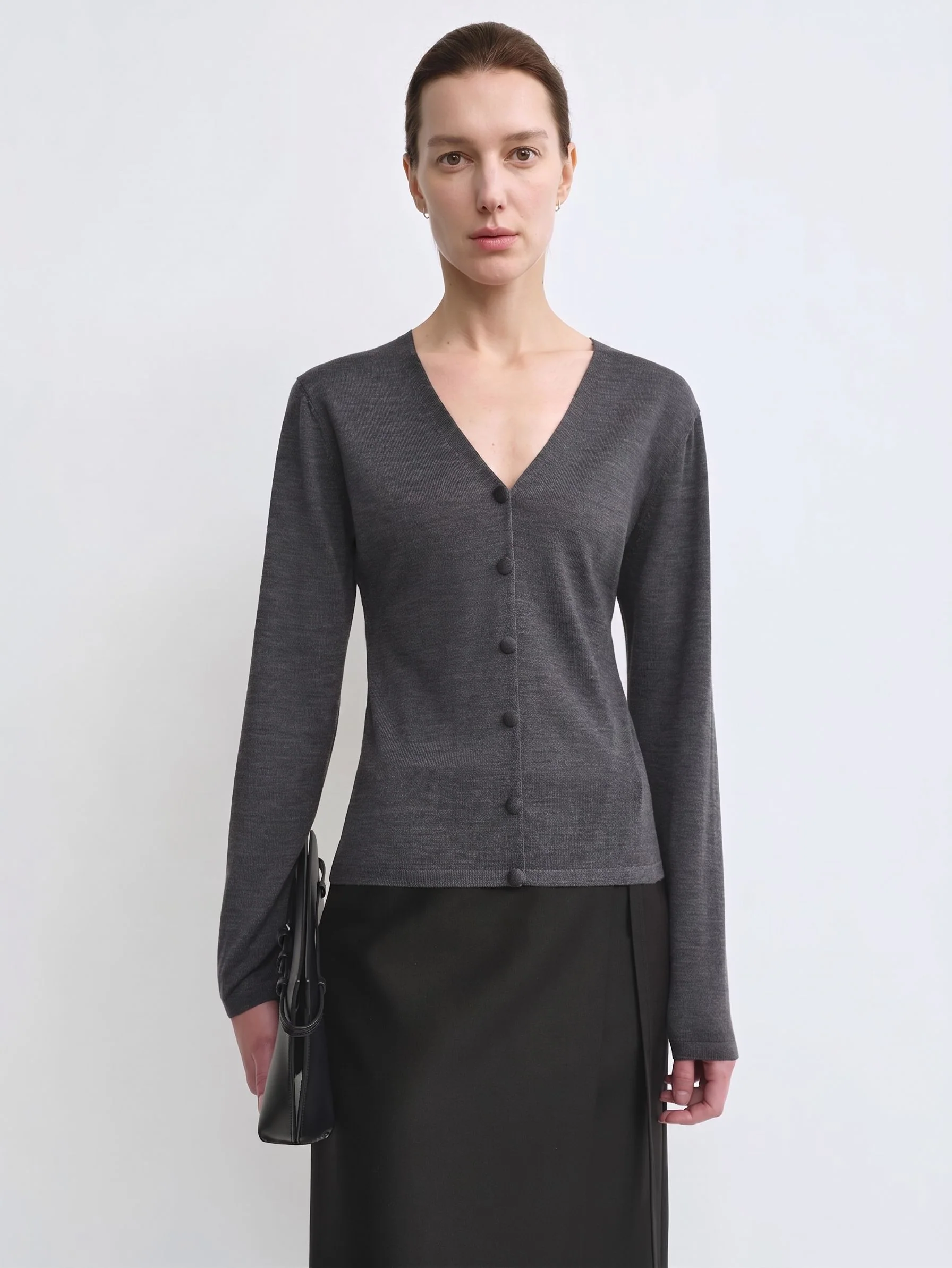 V-Neck Button Cardigan - Image 5