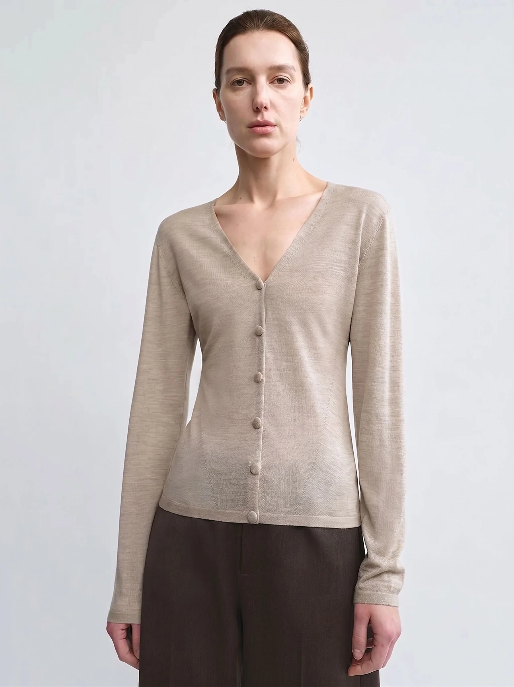 V-Neck Button Cardigan - Image 8