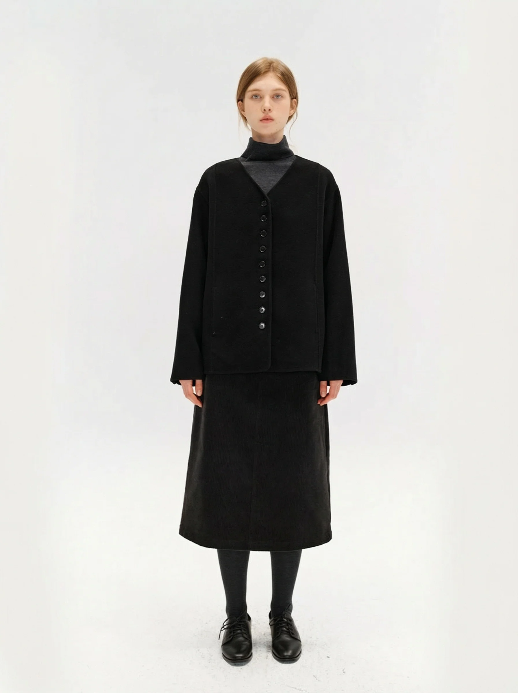 V-Neck Button Jacket - Image 3