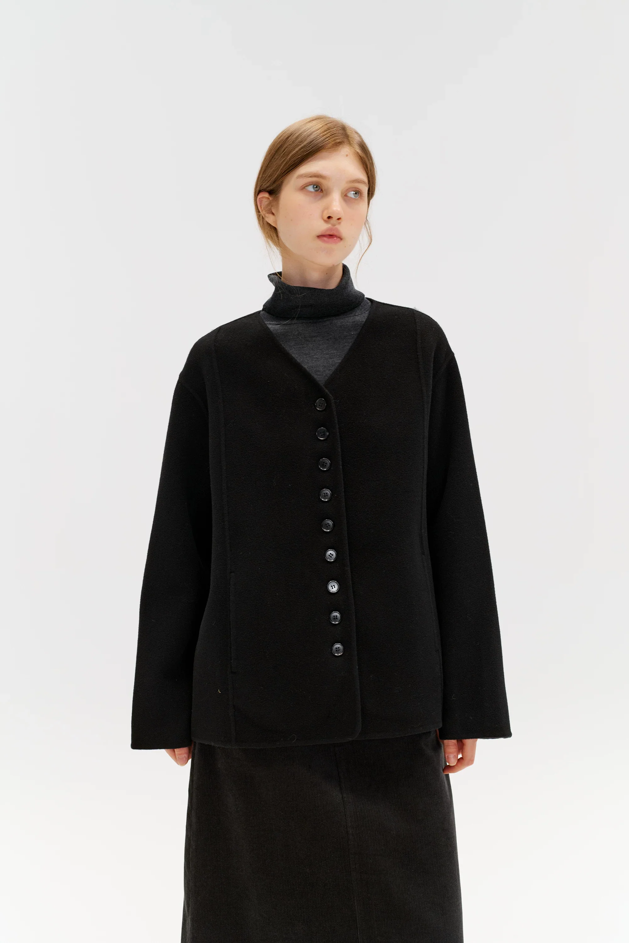 V-Neck Button Jacket - Image 5