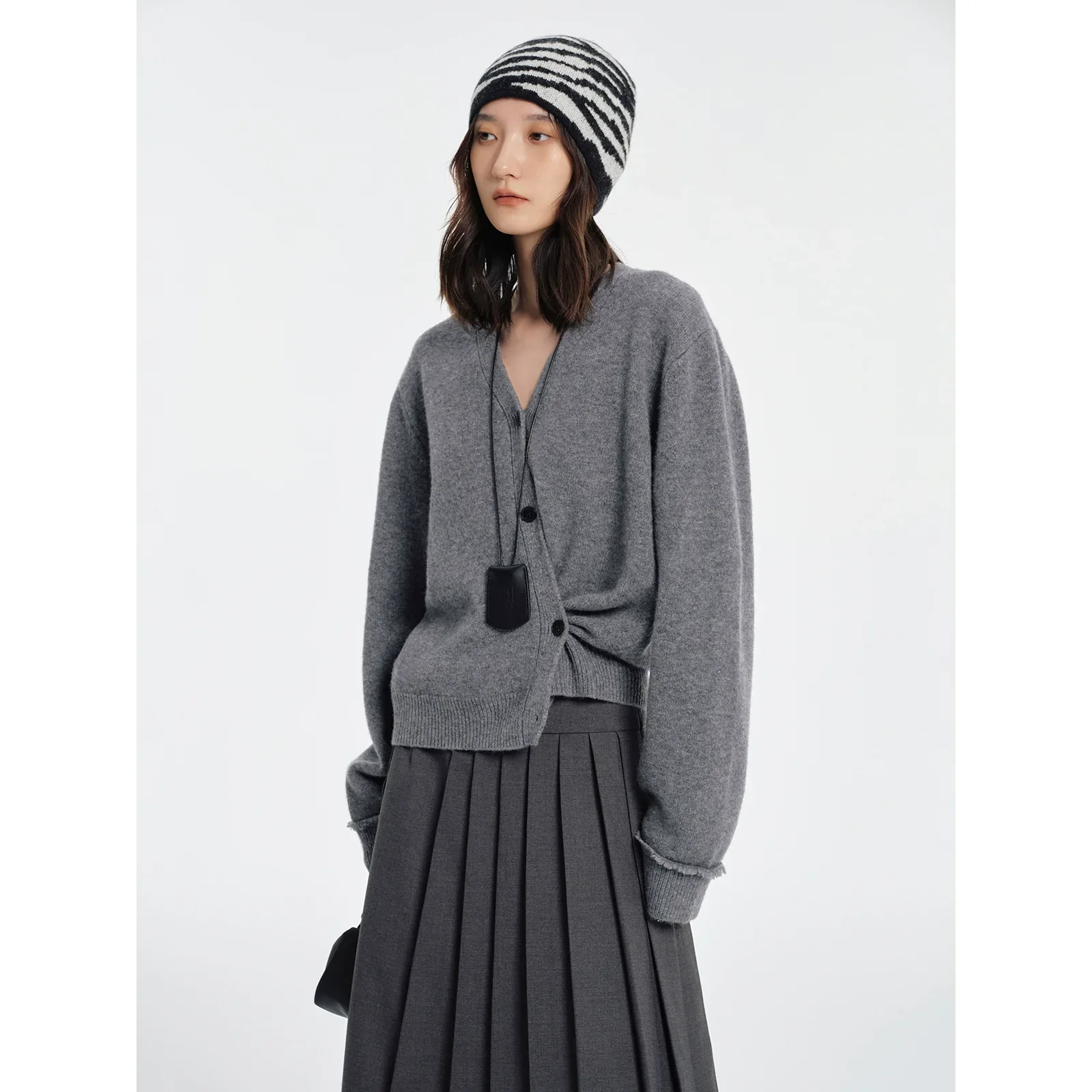 V-Neck Button-Up Cardigan - Image 2
