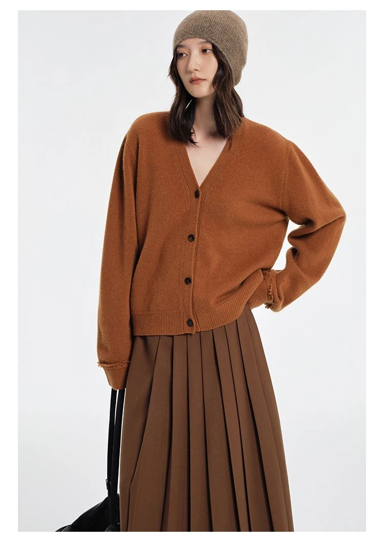 V-Neck Button-Up Cardigan - Image 3