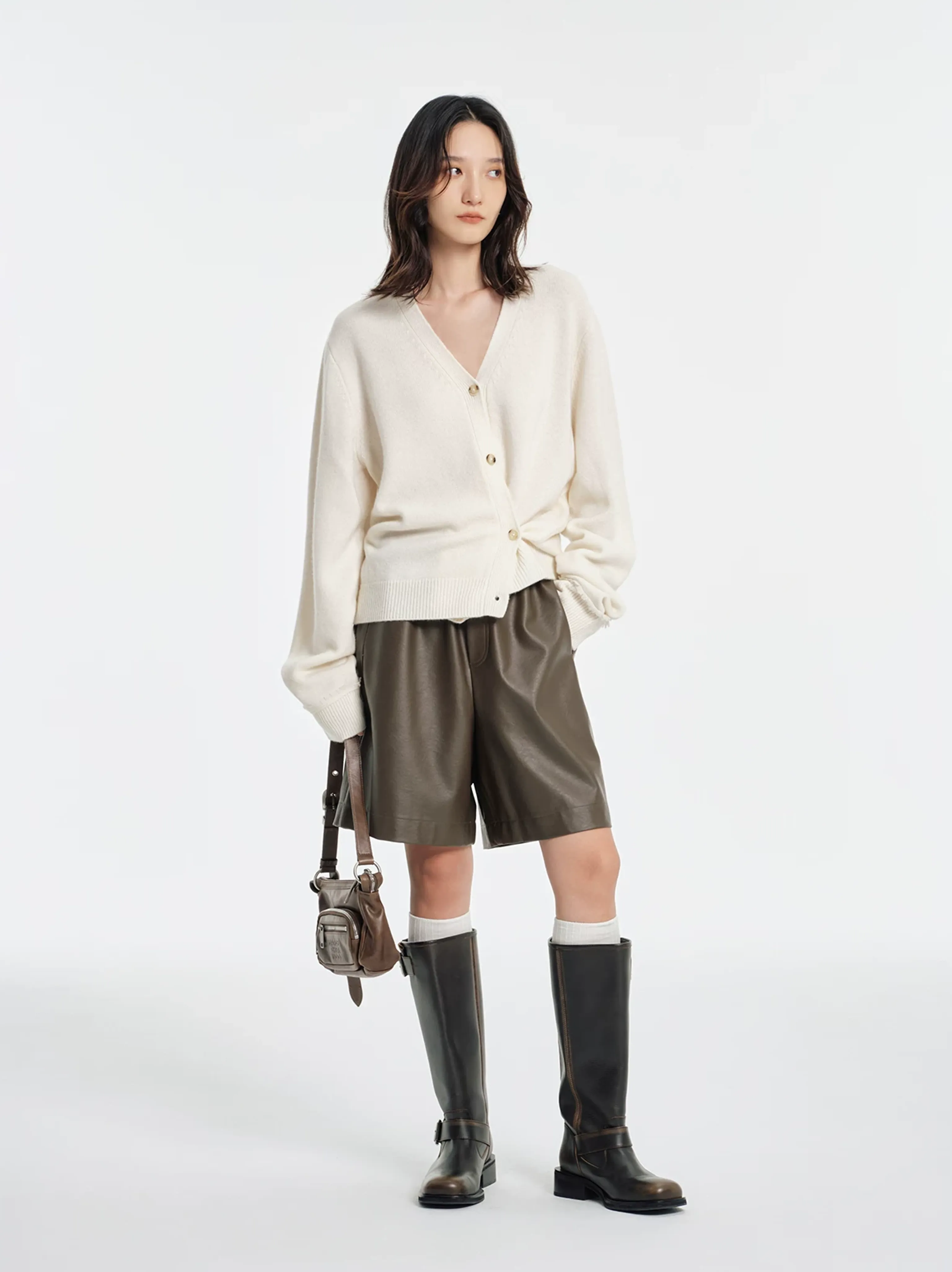 V-Neck Button-Up Cardigan - Image 5
