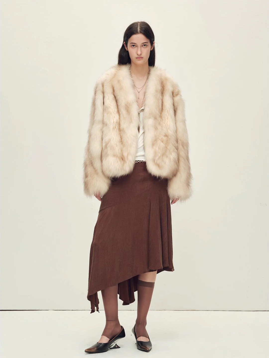 V-Neck Fox Jacket - Image 2