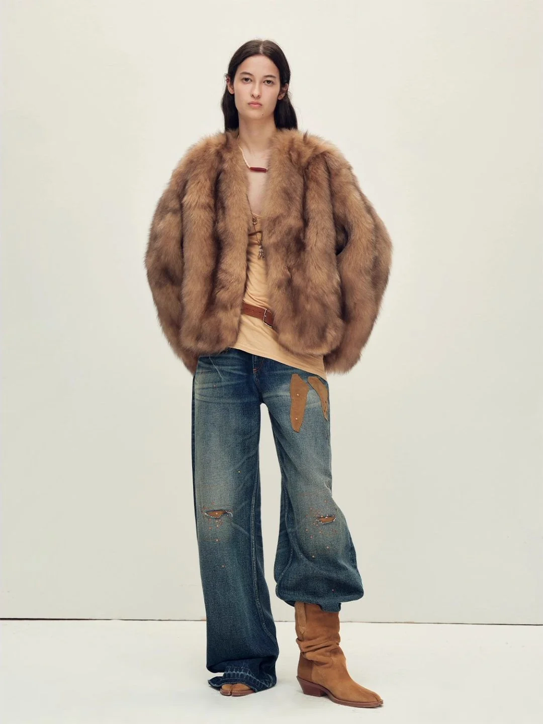 V-Neck Fox Jacket - Image 4