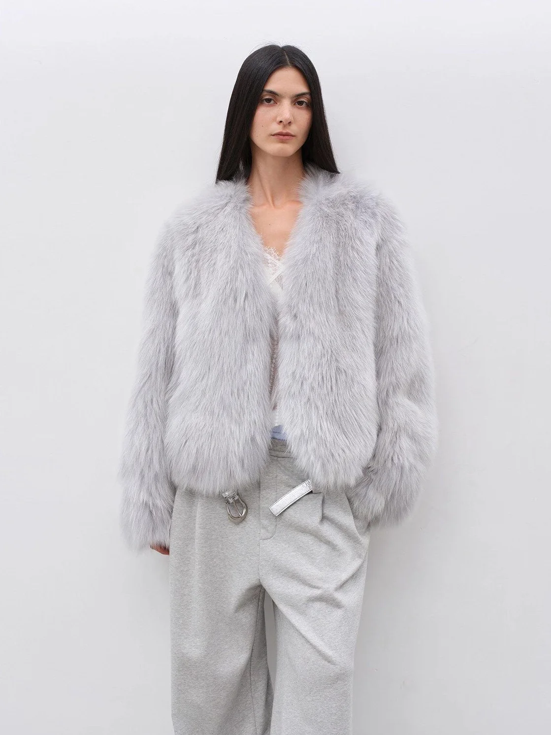 V-Neck Fox Jacket - Image 8