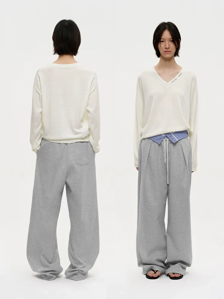 V-Neck Jacquard Wool Knit Top - Image 4