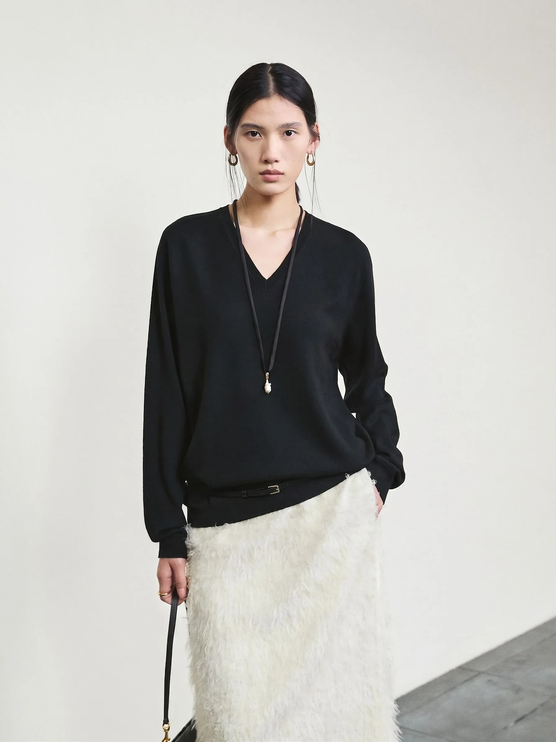V-Neck Knit Cardigan - Image 3