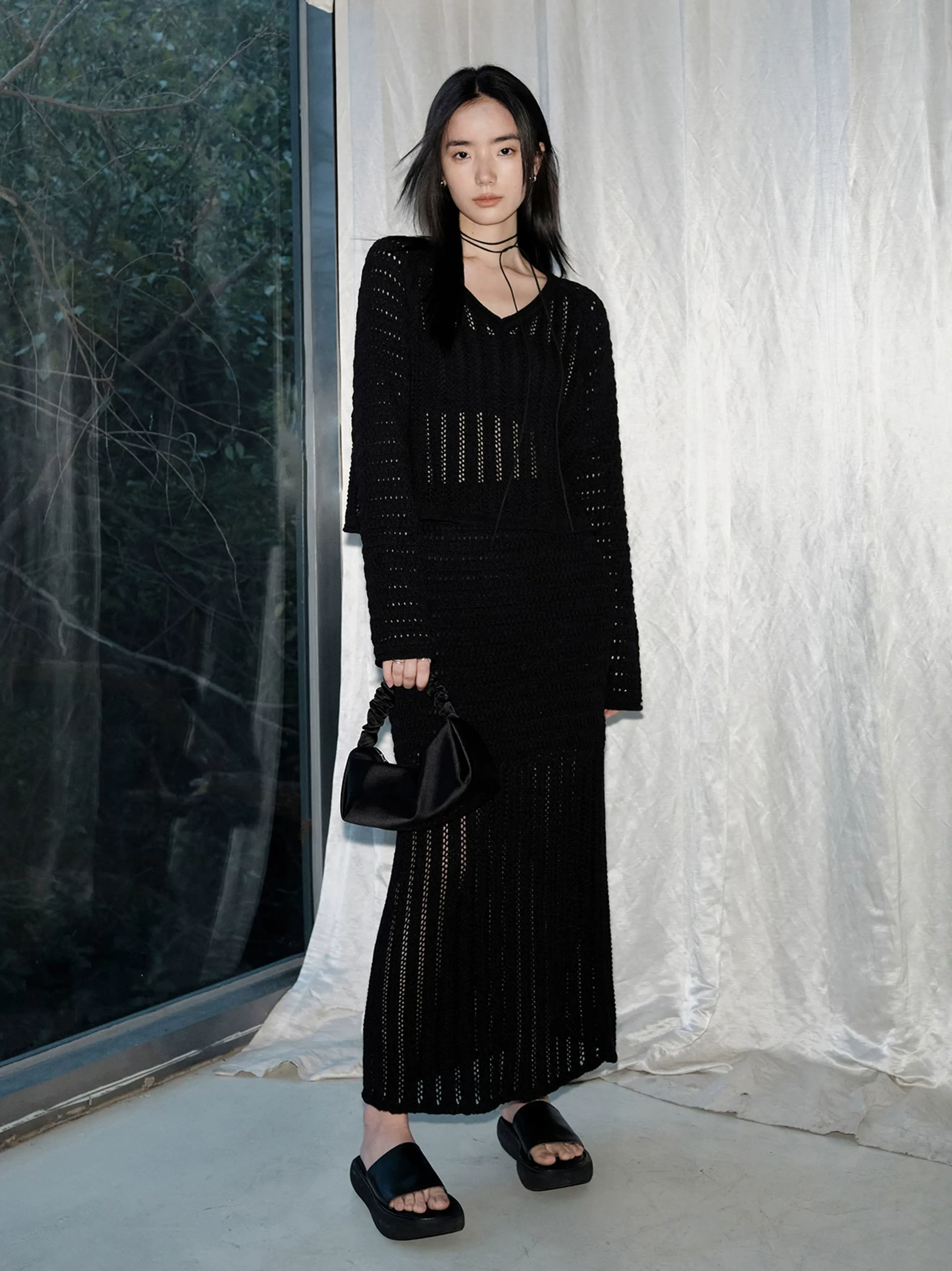 V-Neck Knit Ensemble - Image 3