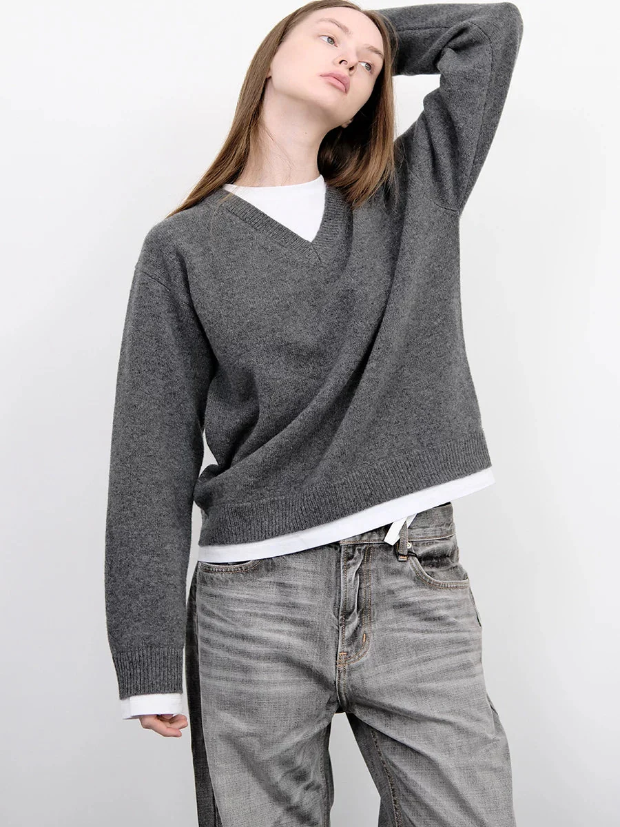 V-Neck Knit Sweater - Image 3