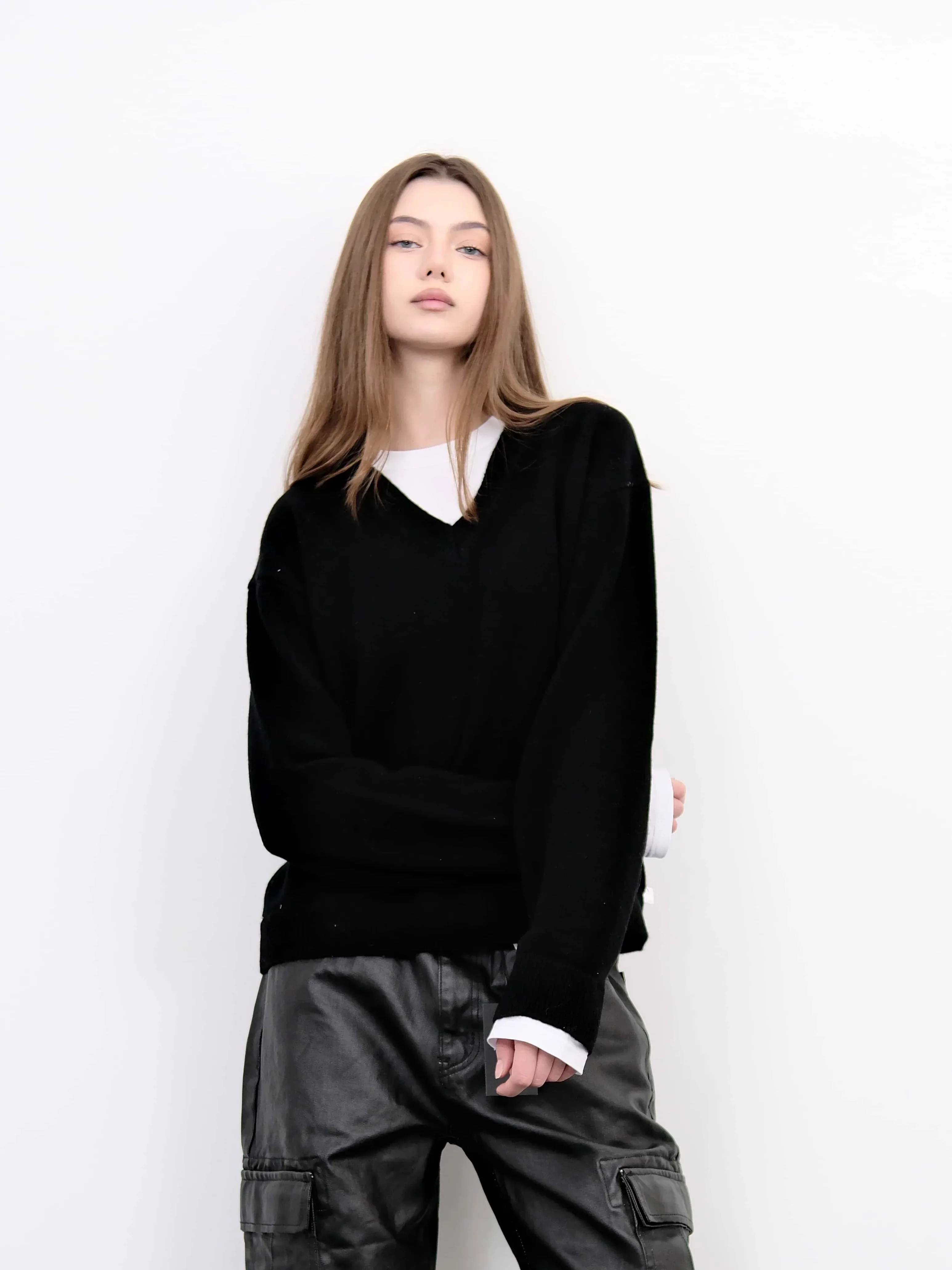 V-Neck Knit Sweater - Image 4
