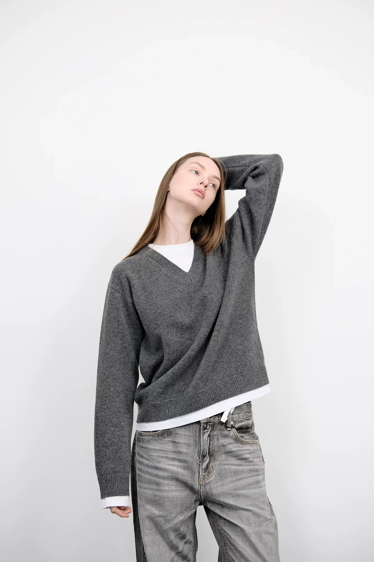 V-Neck Knit Sweater - Image 5