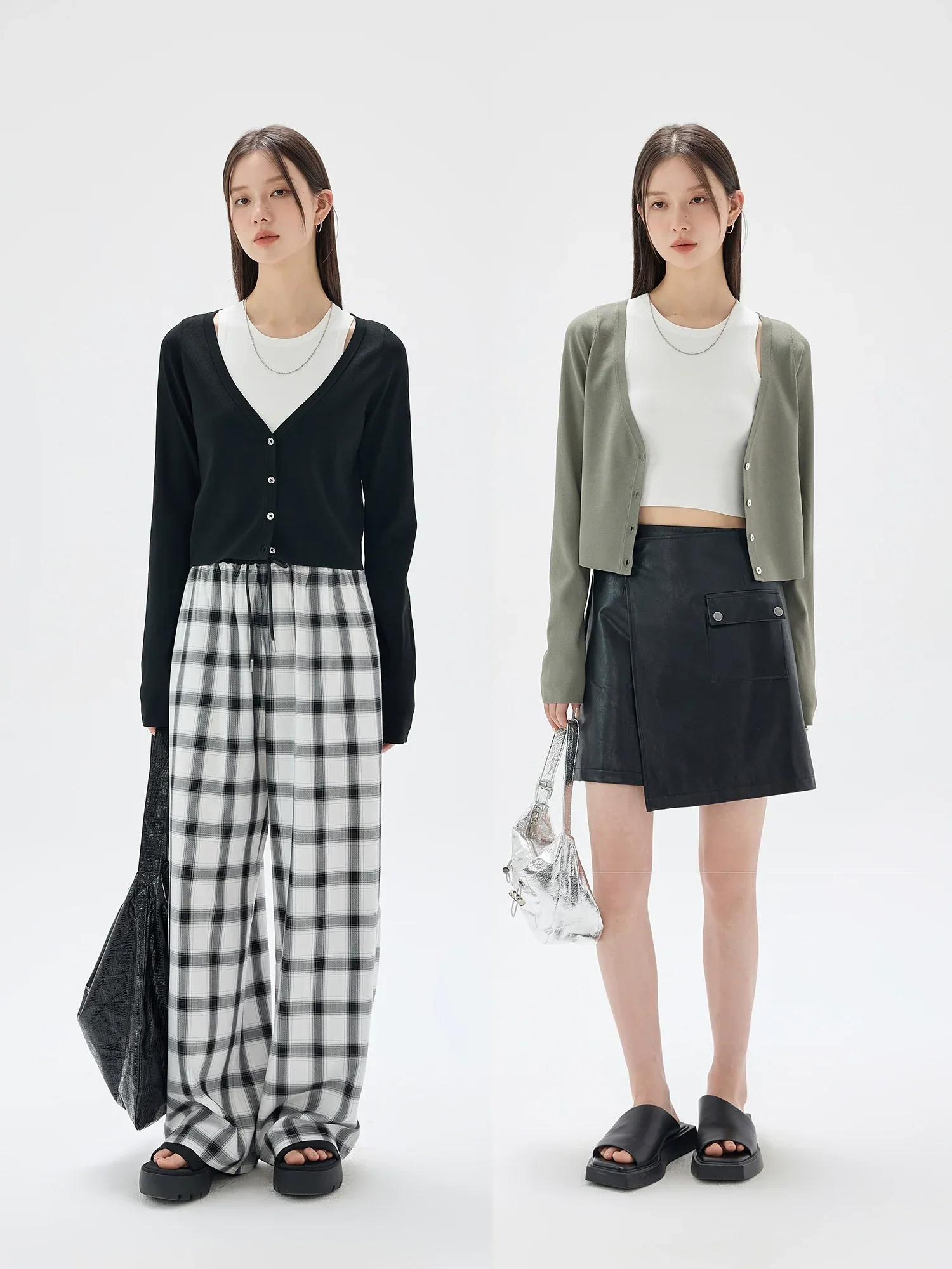 V-Neck Knitted Cardigan - Image 2