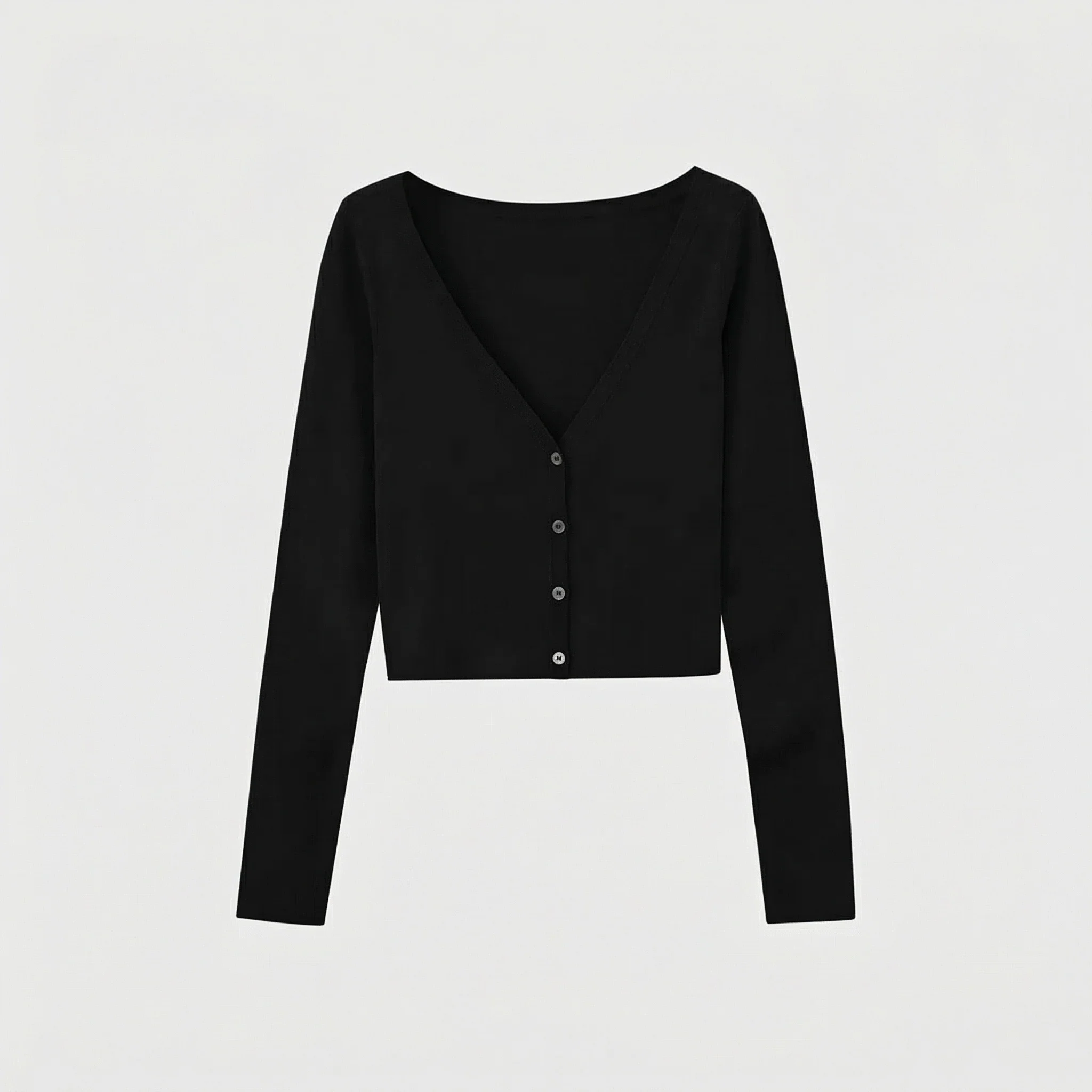 V-Neck Knitted Cardigan - Image 5