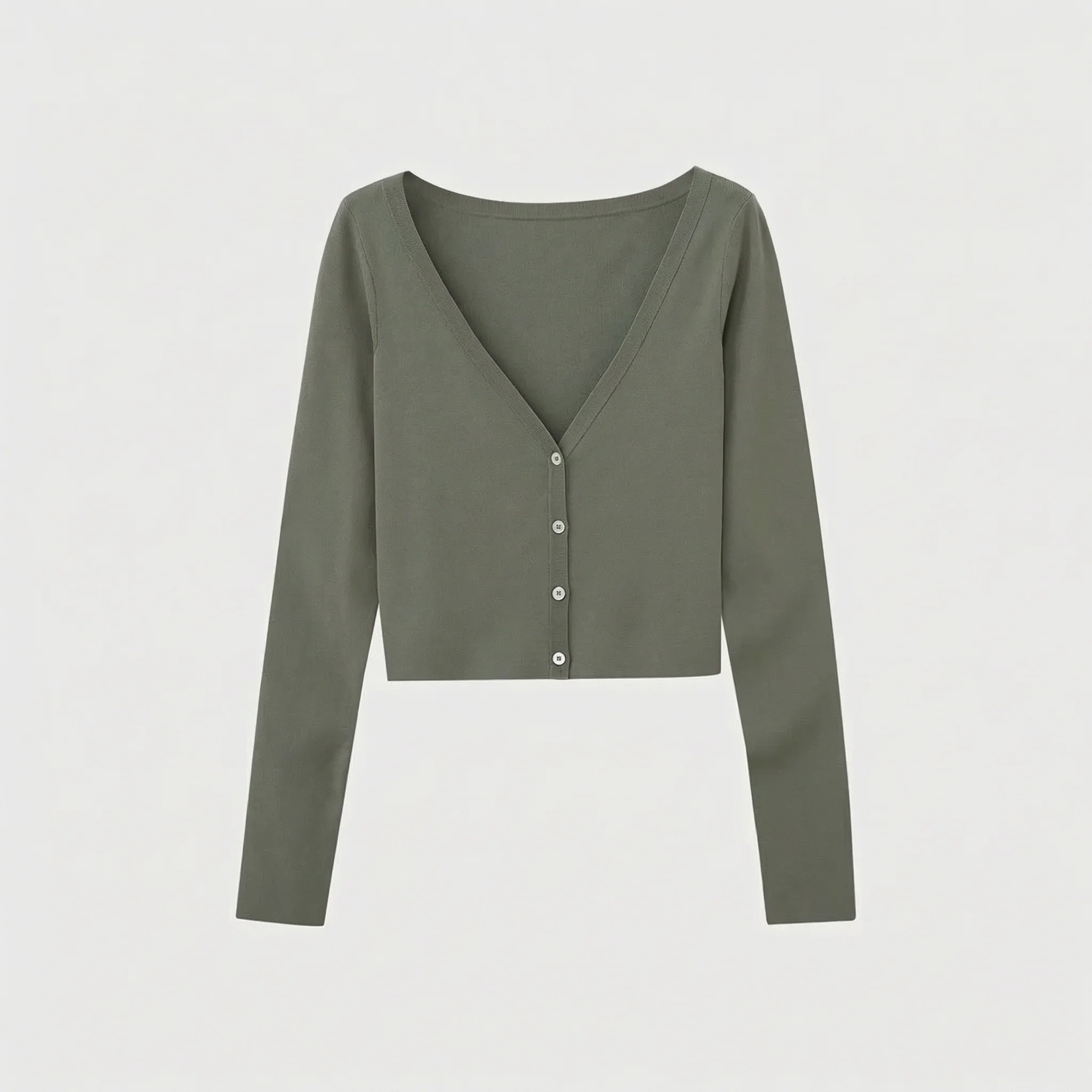 V-Neck Knitted Cardigan - Image 6