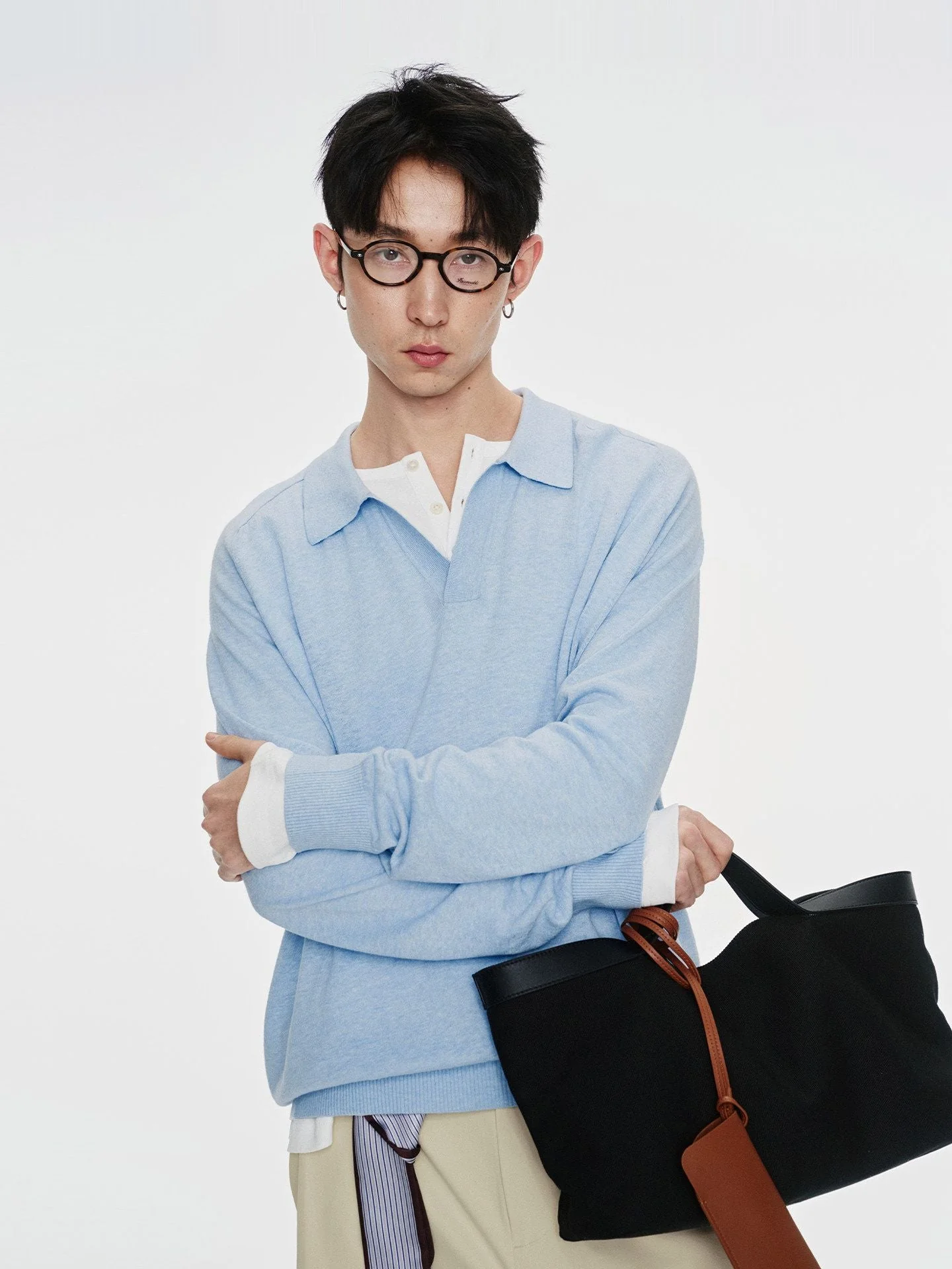 V-Neck Polo Sweater - Image 2