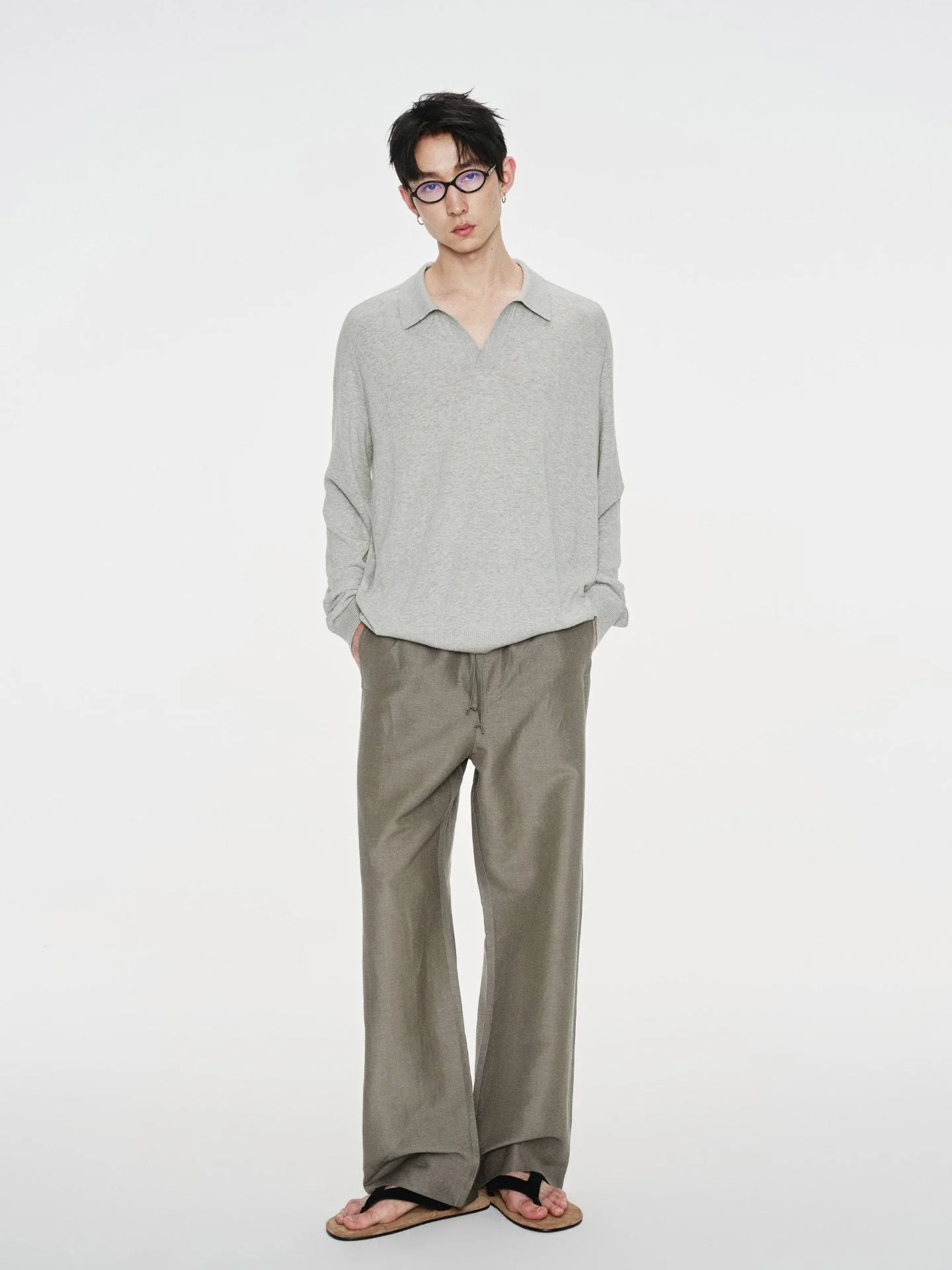V-Neck Polo Sweater - Image 3