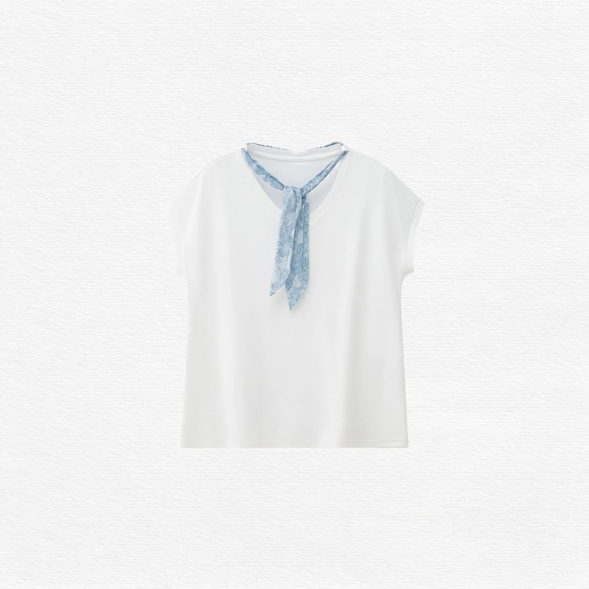 V-Neck Scarf Tee - Image 7