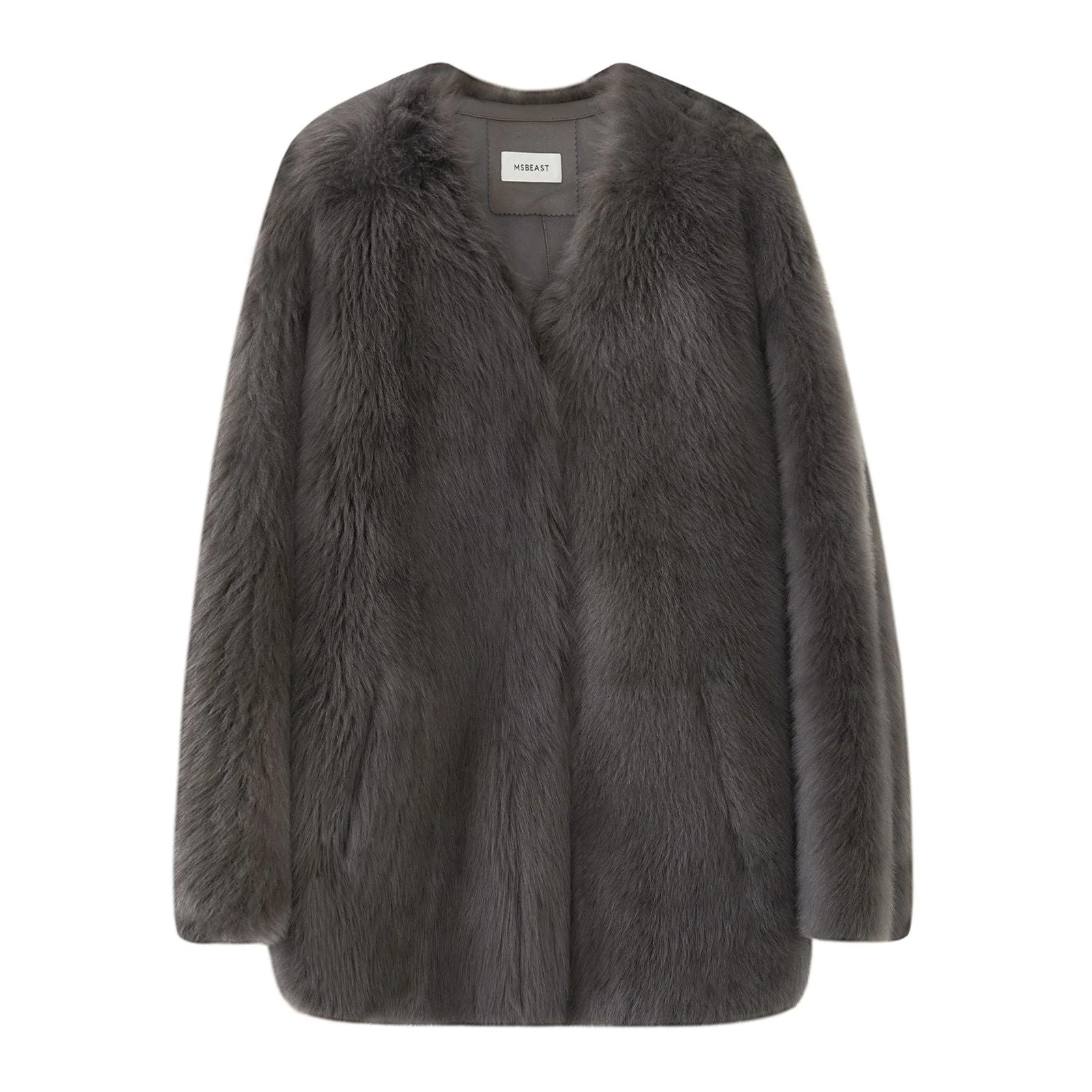 V-Neck Shearling Jacket - Image 5