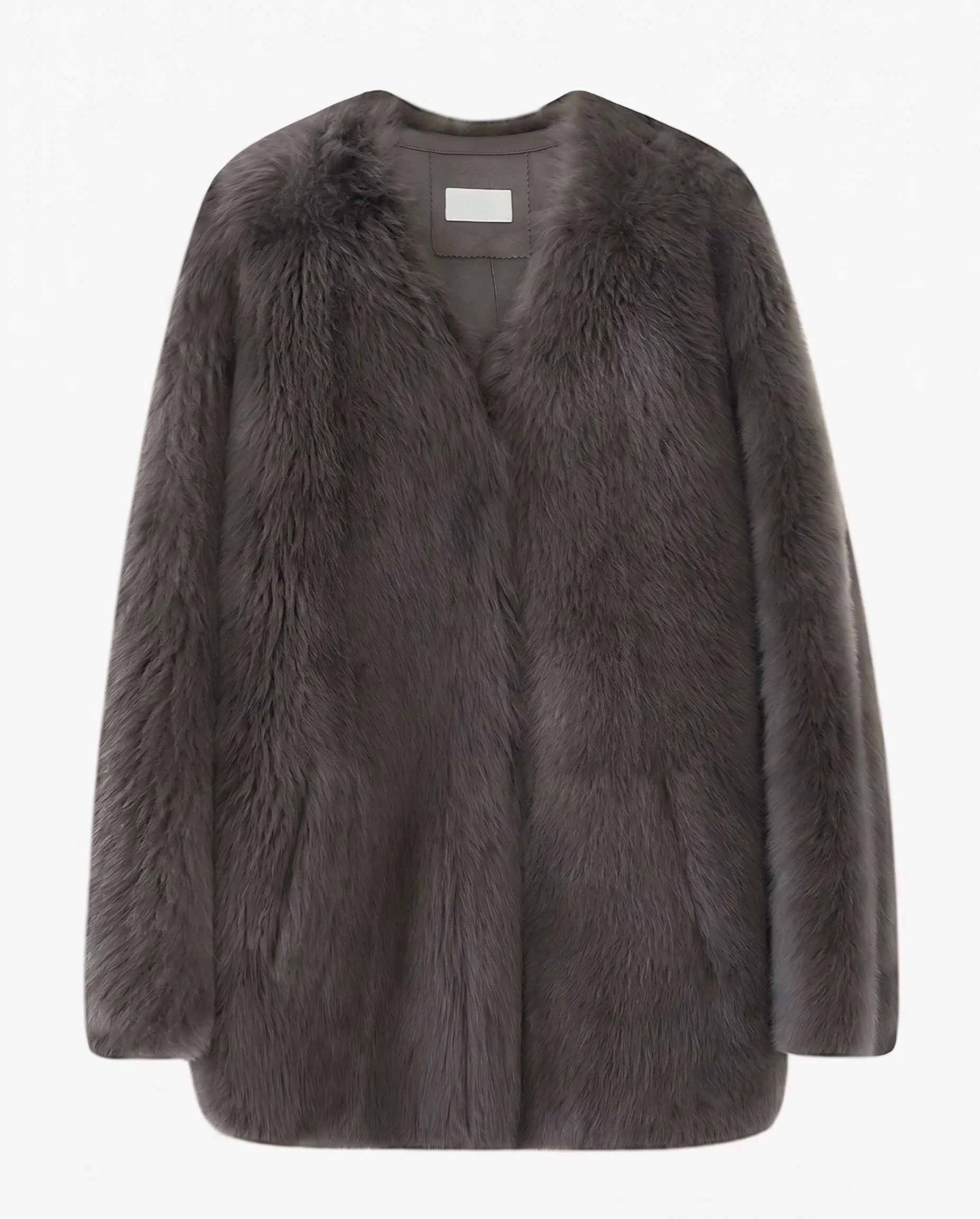 V-Neck Shearling Jacket - Image 6