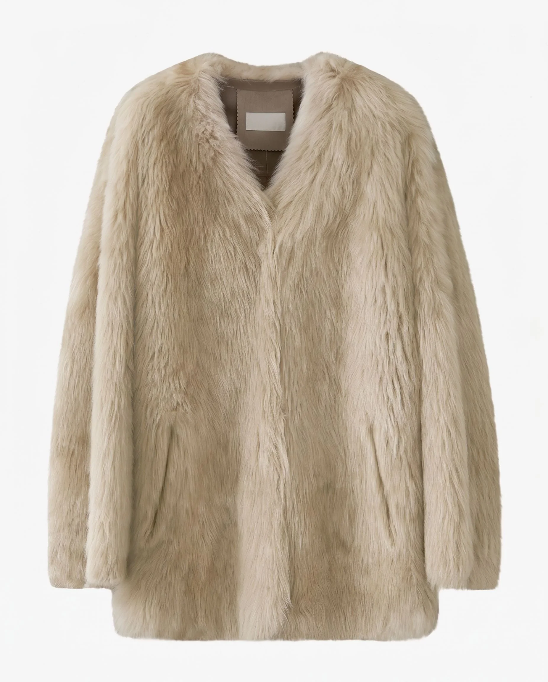 V-Neck Shearling Jacket - Image 8