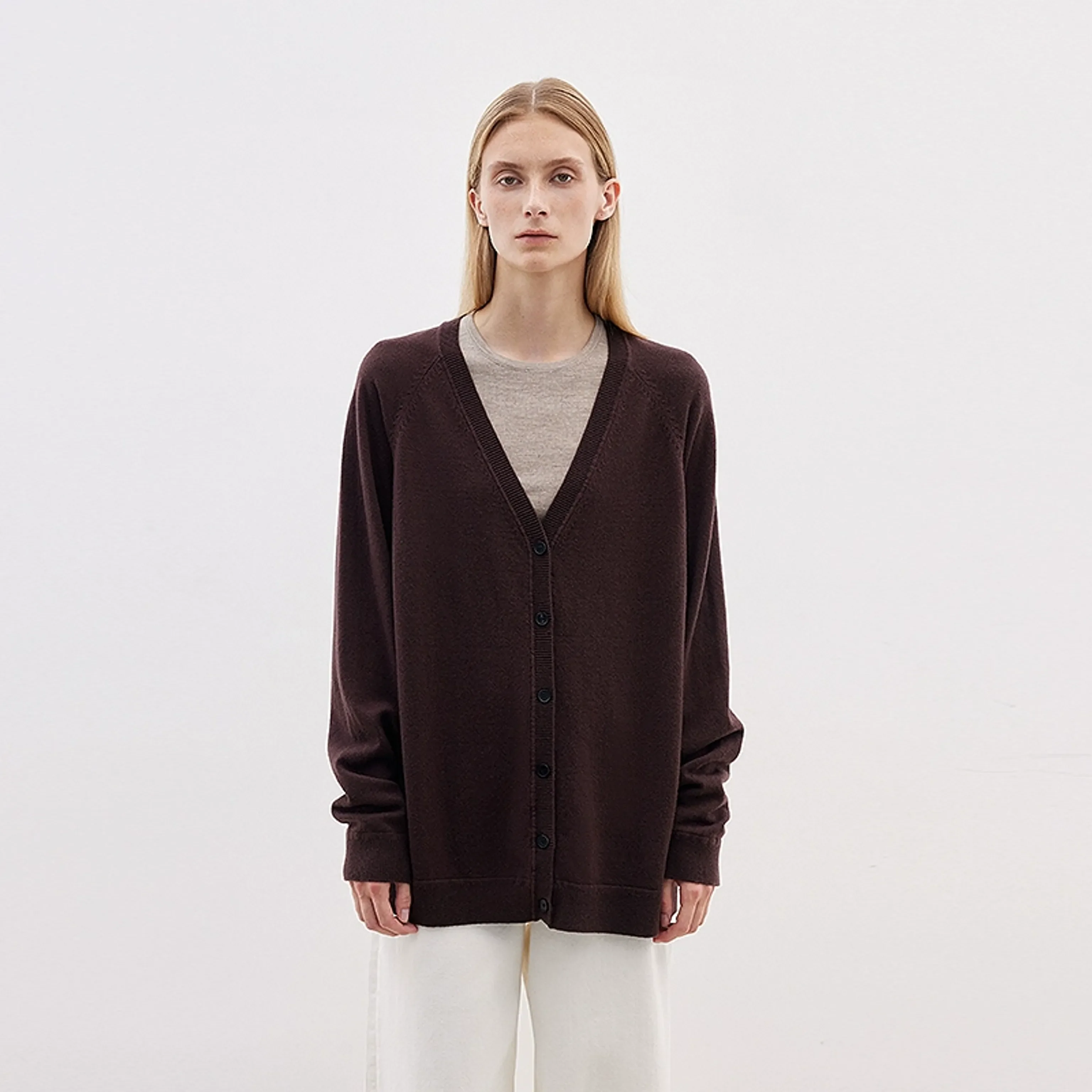 V-Neck Wool Cardigan - Image 8