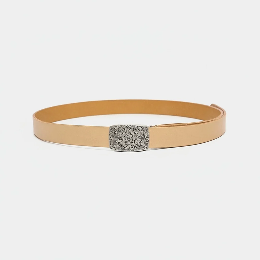 Vegetable-Tanned Cowhide Belt - Image 10